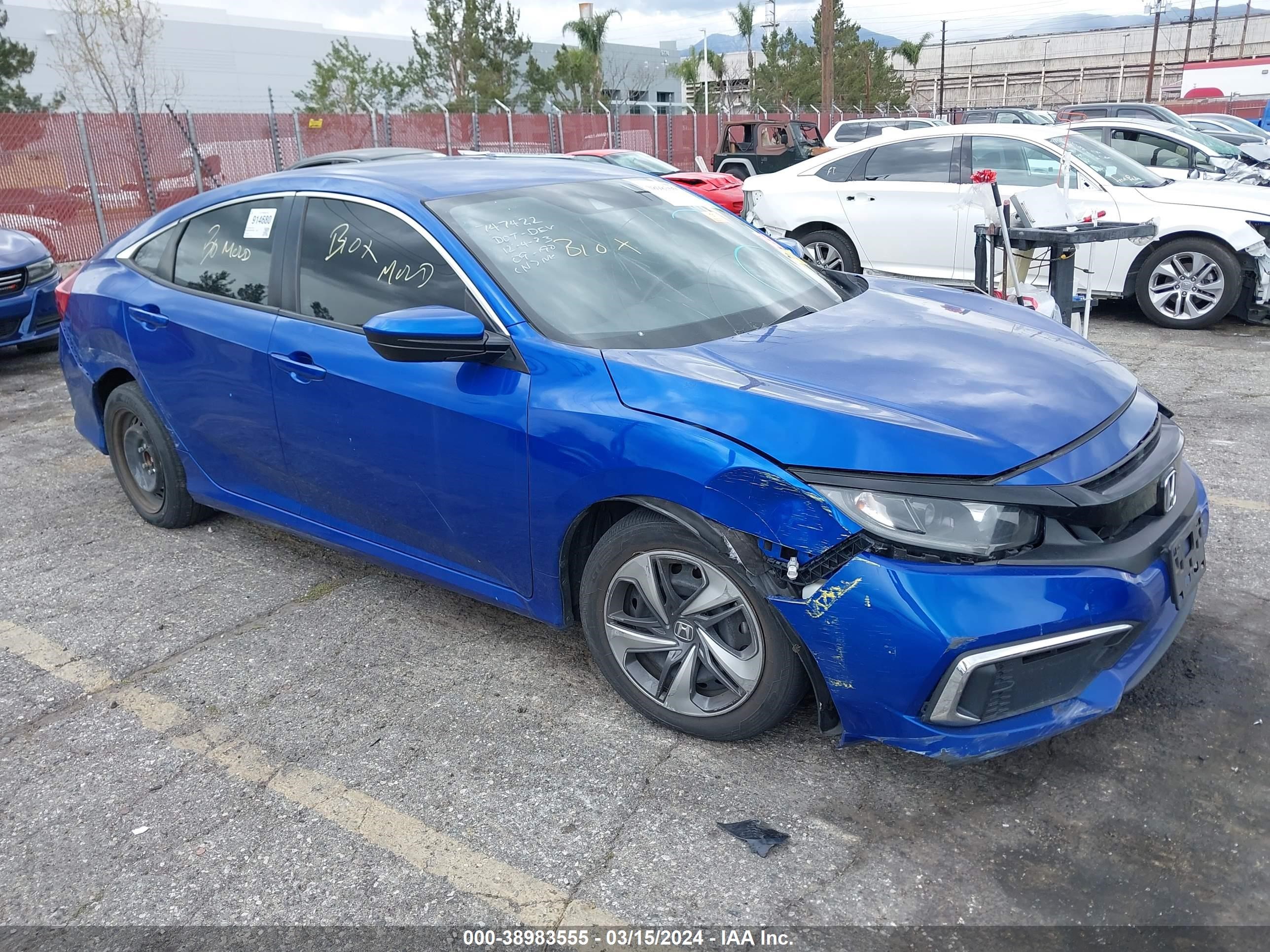 honda civic 2019 2hgfc2f60kh545303