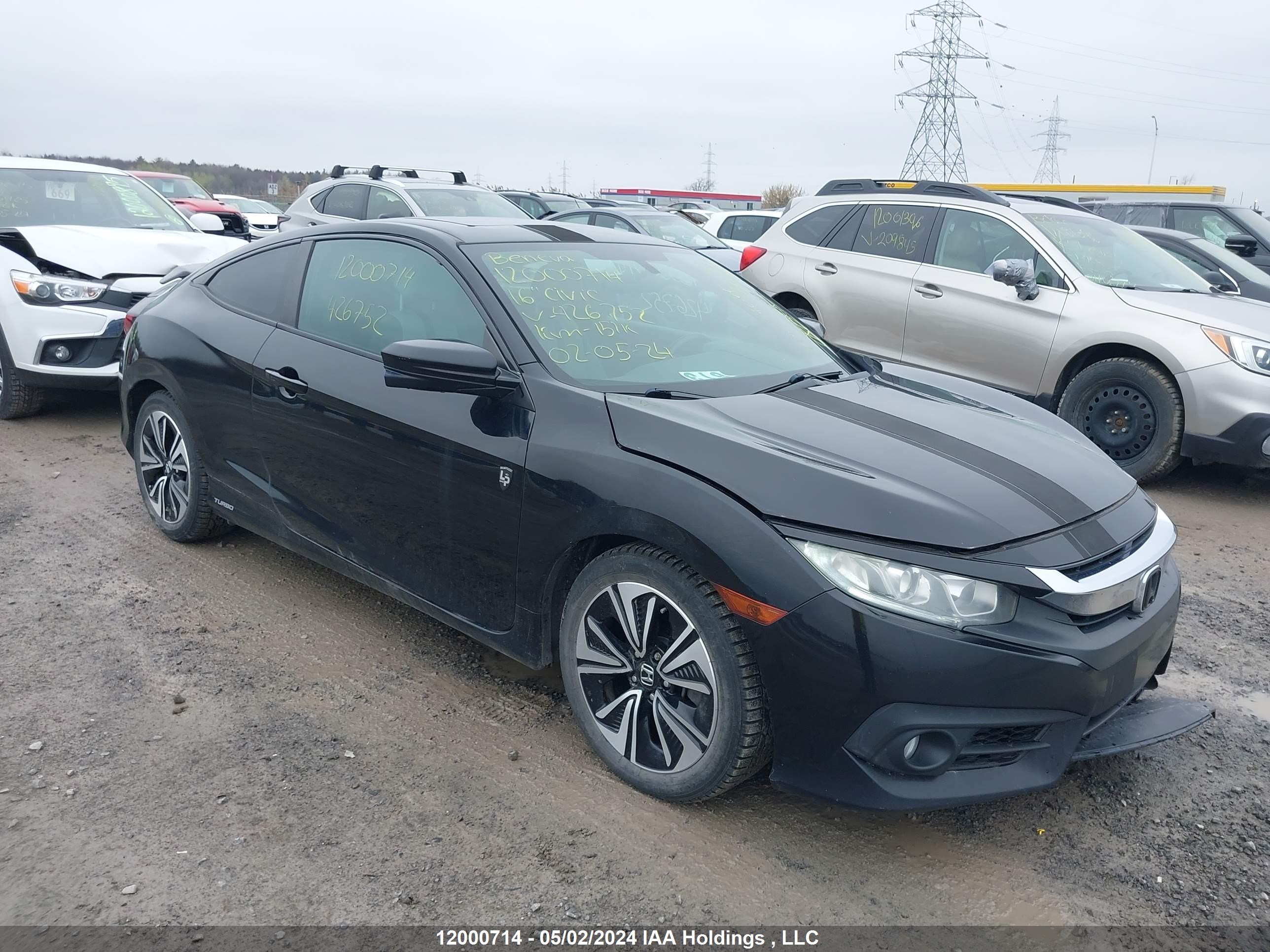 honda civic 2016 2hgfc3b33gh426752