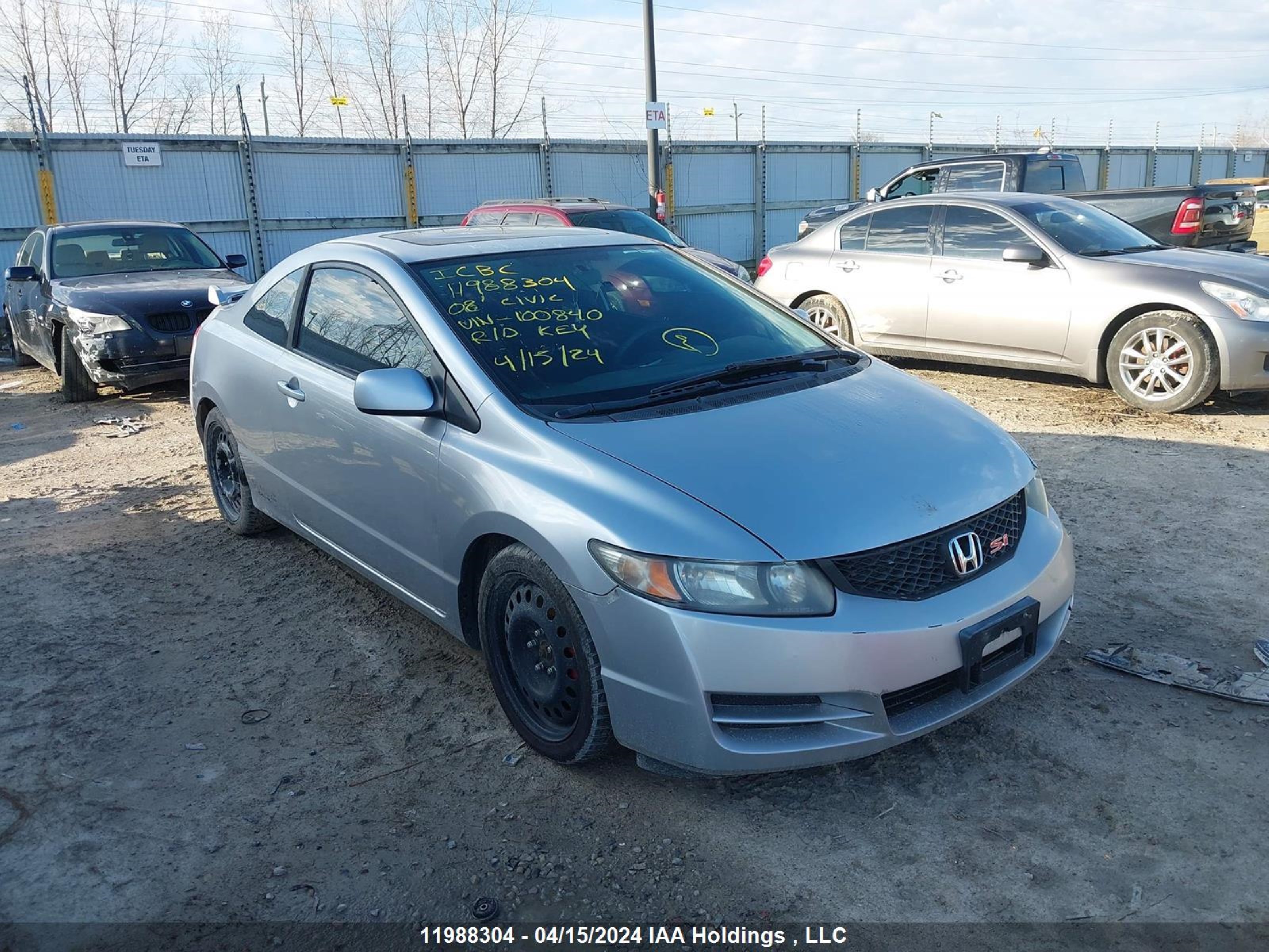 honda civic 2008 2hgfg215x8h100840