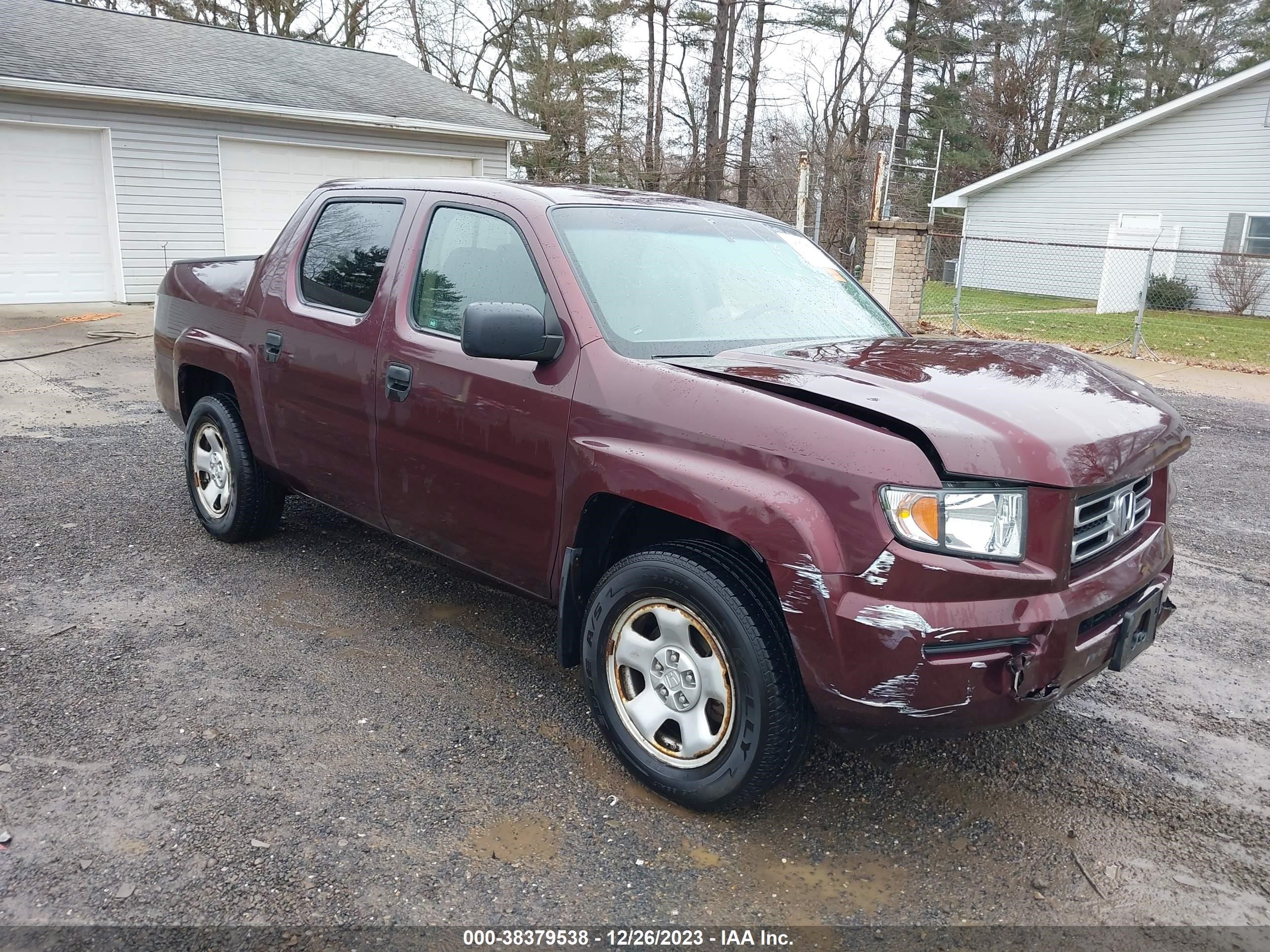 honda ridgeline 2007 2hjyk16267h510463