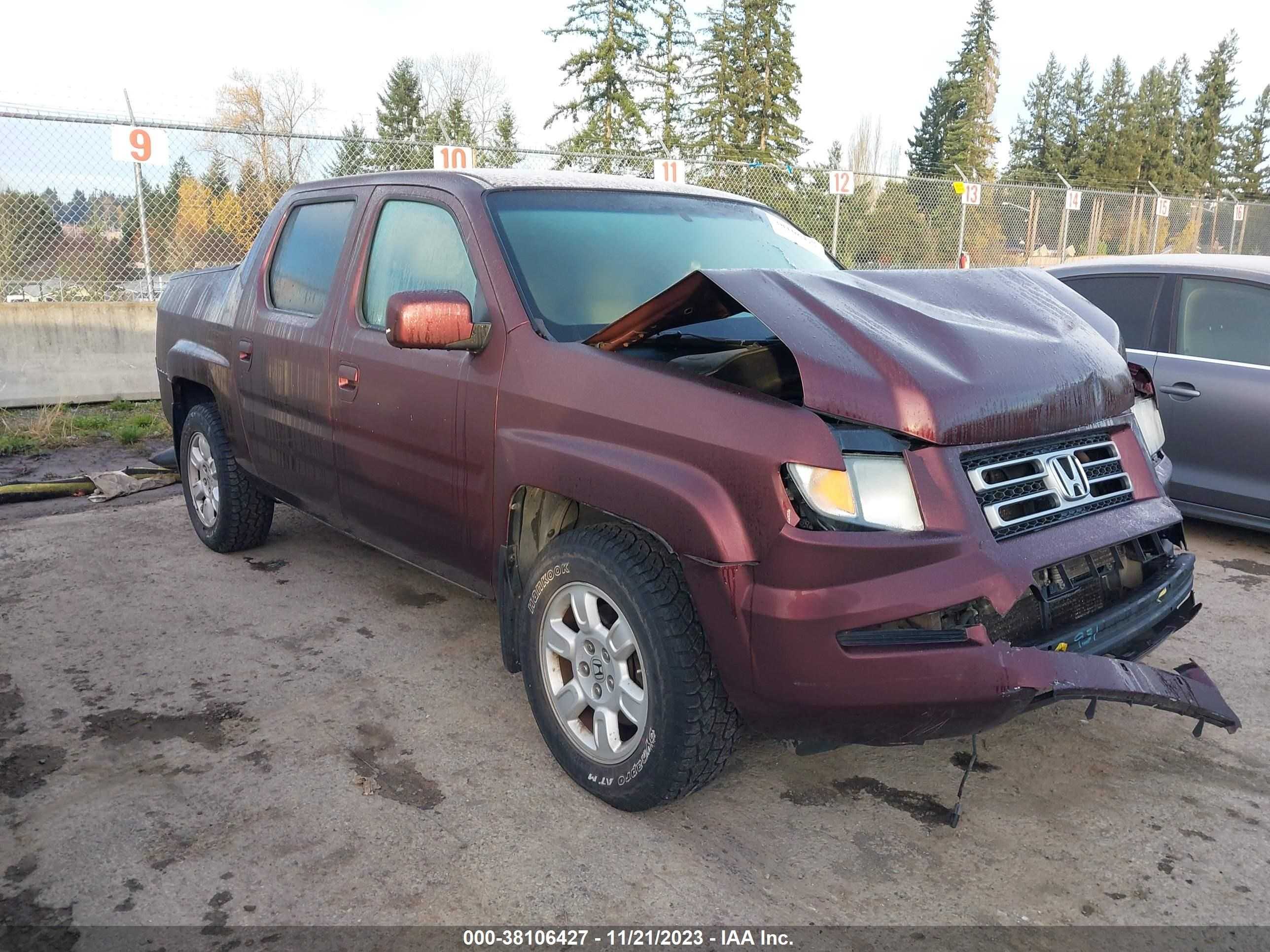 honda ridgeline 2007 2hjyk16437h537511