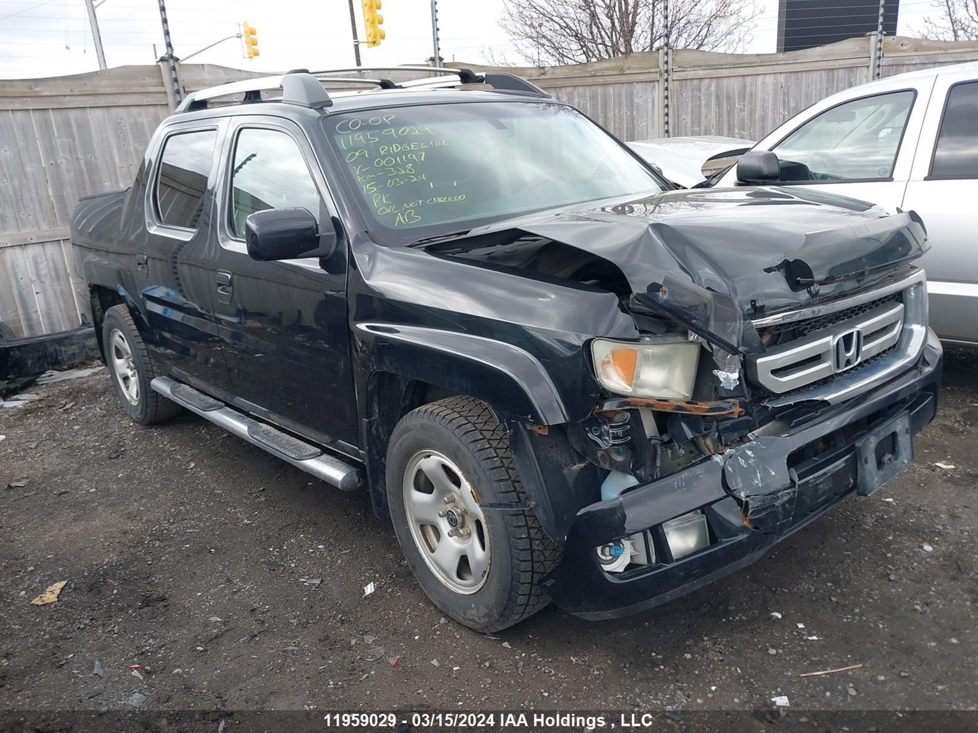 honda ridgeline 2009 2hjyk16519h001197