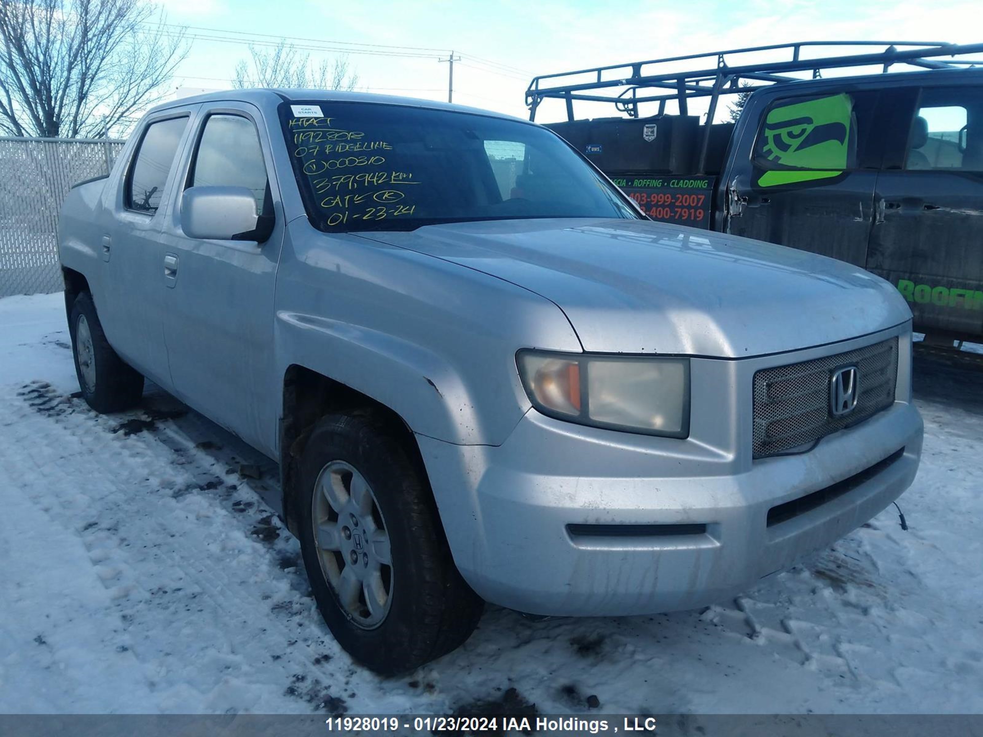 honda ridgeline 2007 2hjyk16537h000310