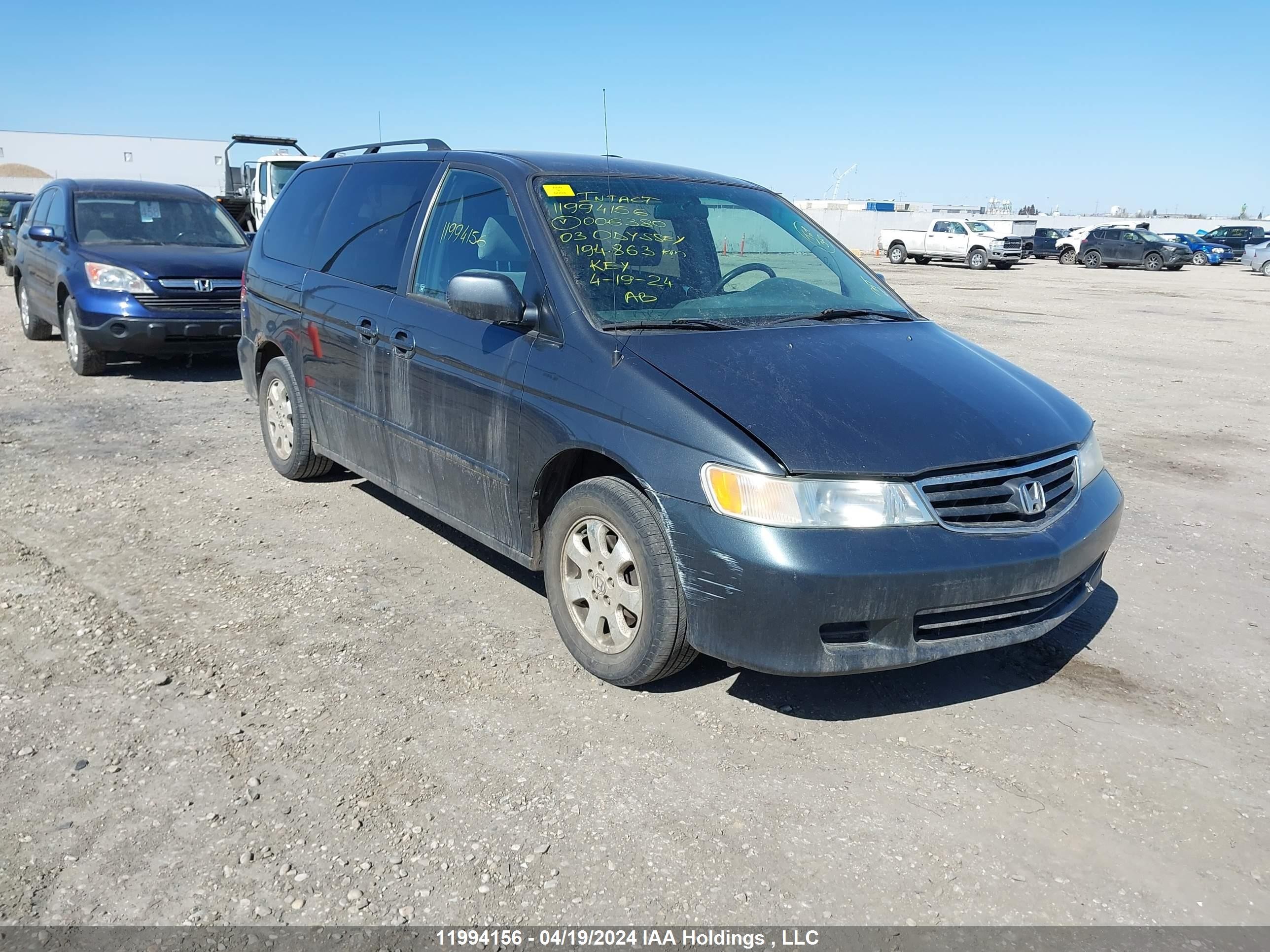 honda odyssey 2003 2hkrl18633h006380