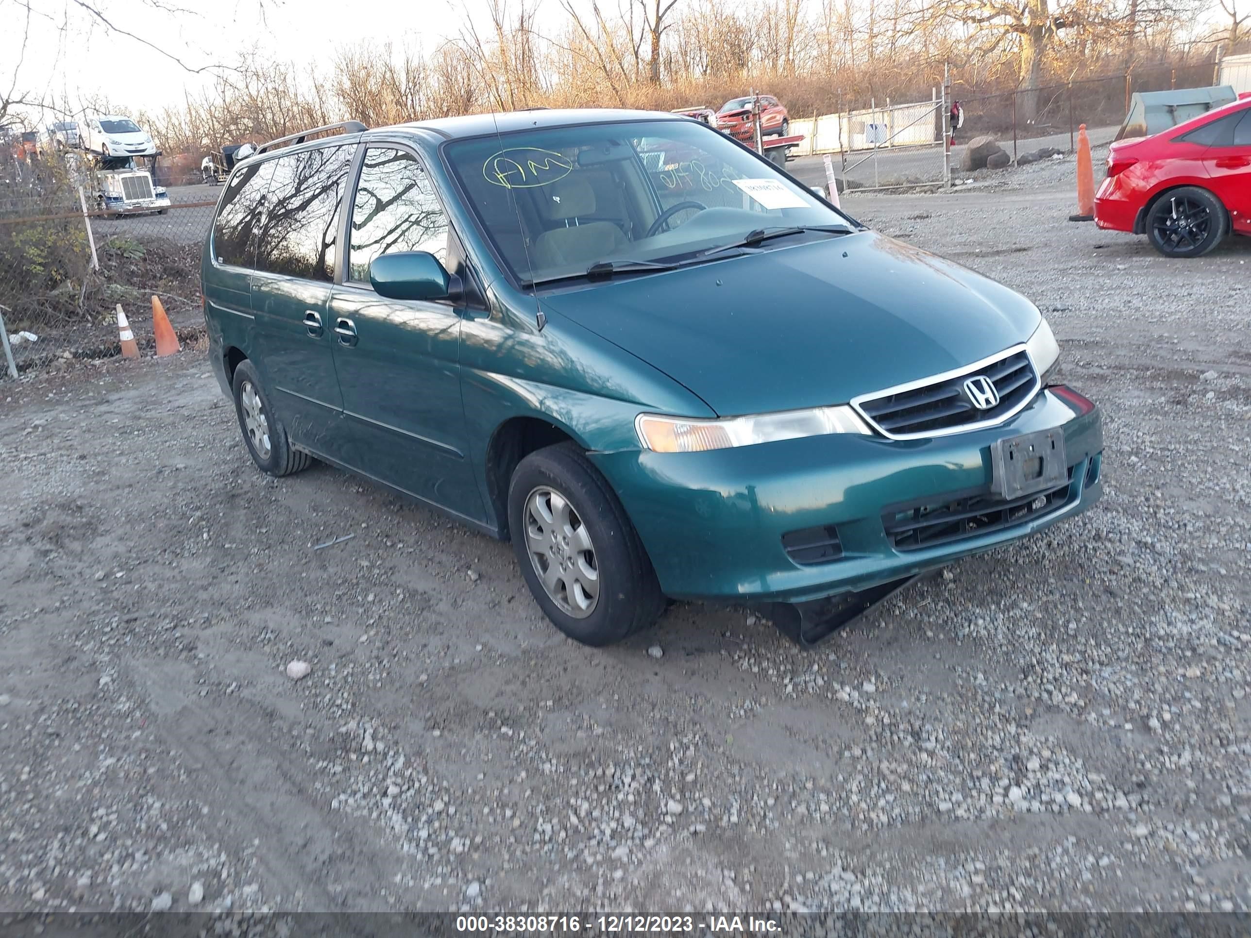 honda odyssey 2002 2hkrl186x2h588251