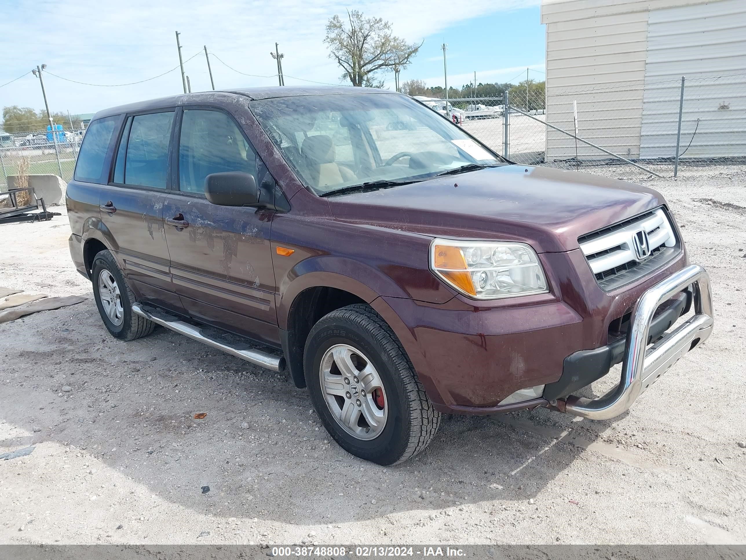 honda pilot 2007 2hkyf18137h532571