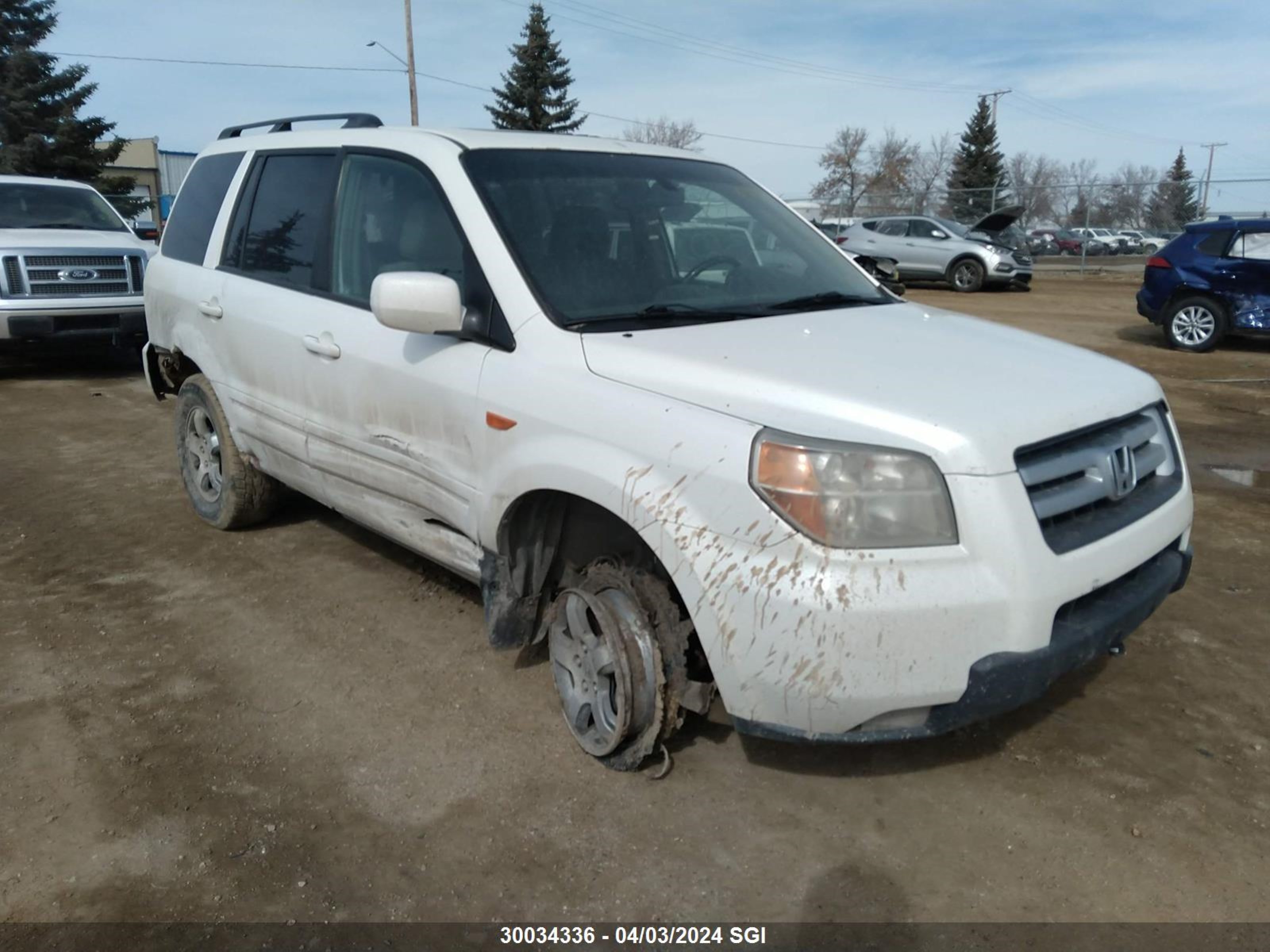 honda pilot 2007 2hkyf18527h000196