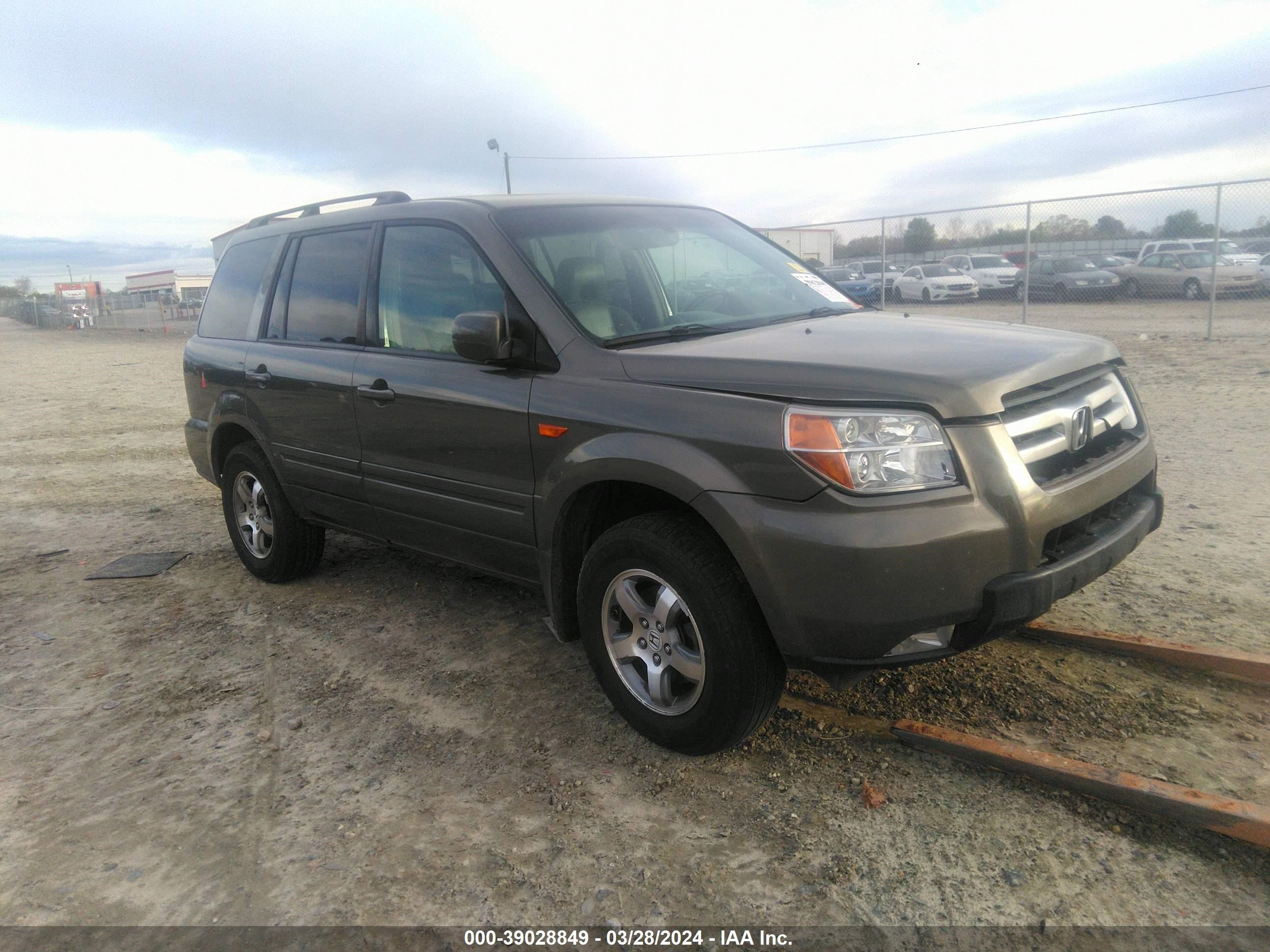 honda pilot 2007 2hkyf18547h540701