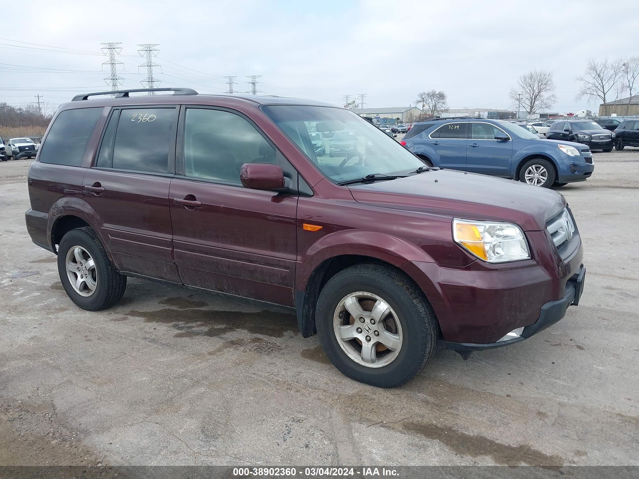 honda pilot 2007 2hkyf18587h526994