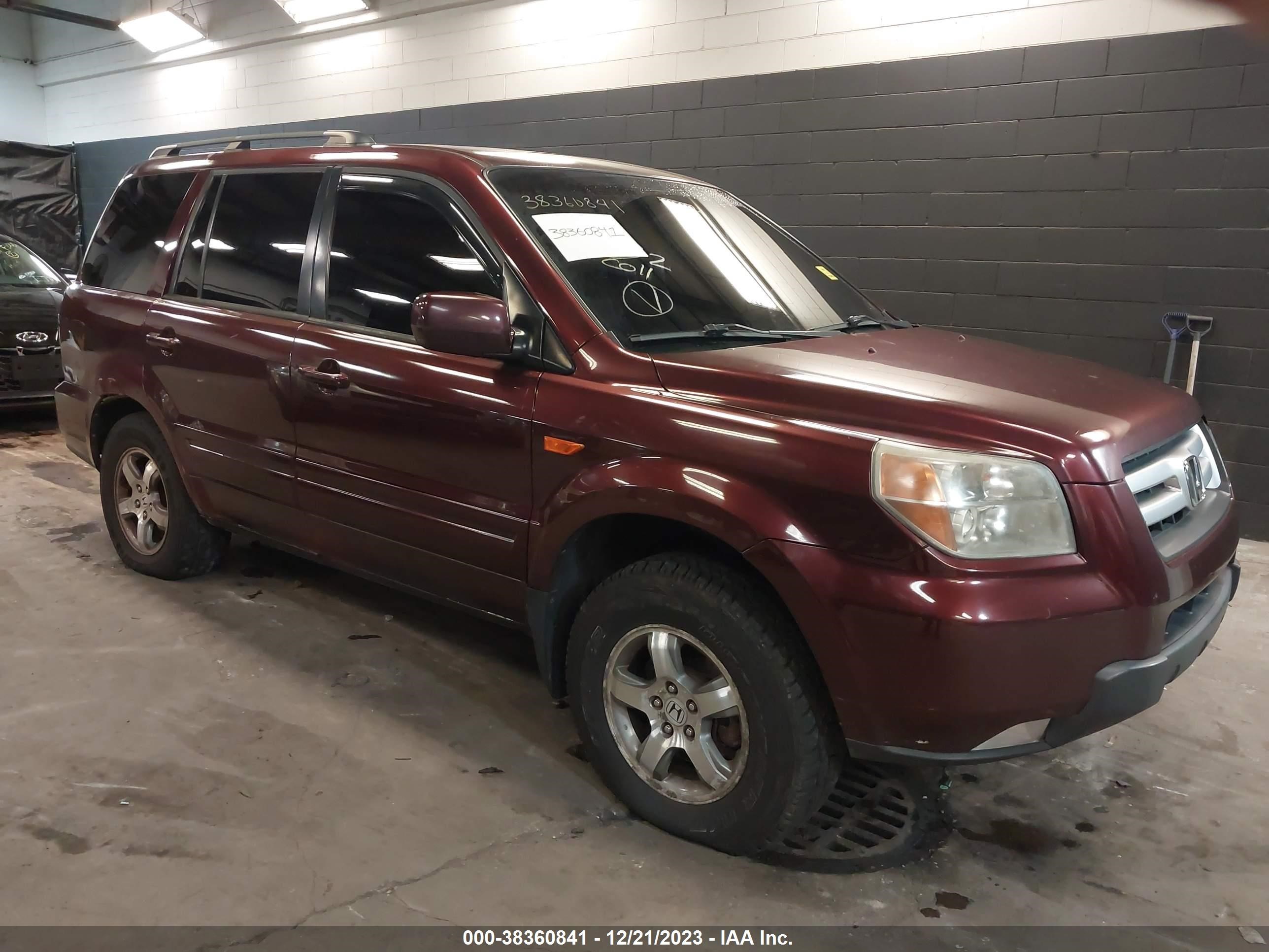 honda pilot 2007 2hkyf18677h509693