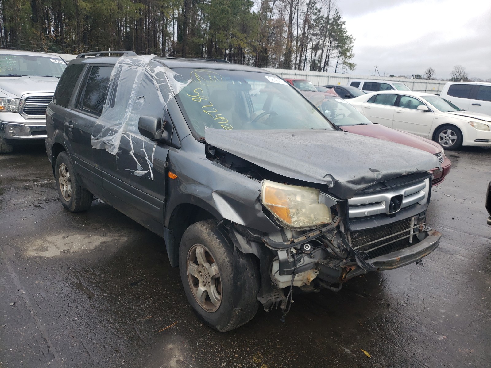 honda pilot exl 2007 2hkyf187x7h540459