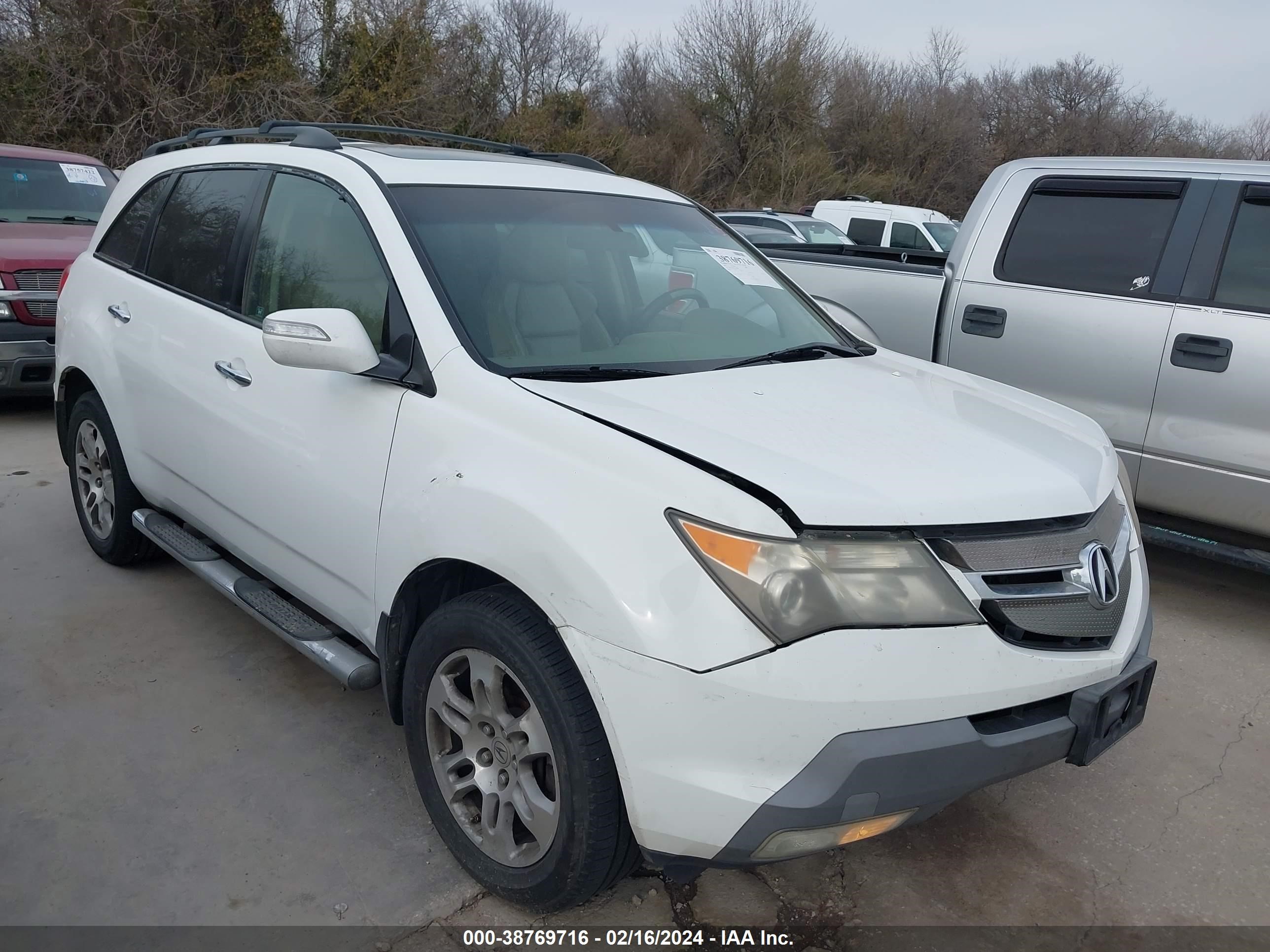 acura mdx 2007 2hnyd28257h509008