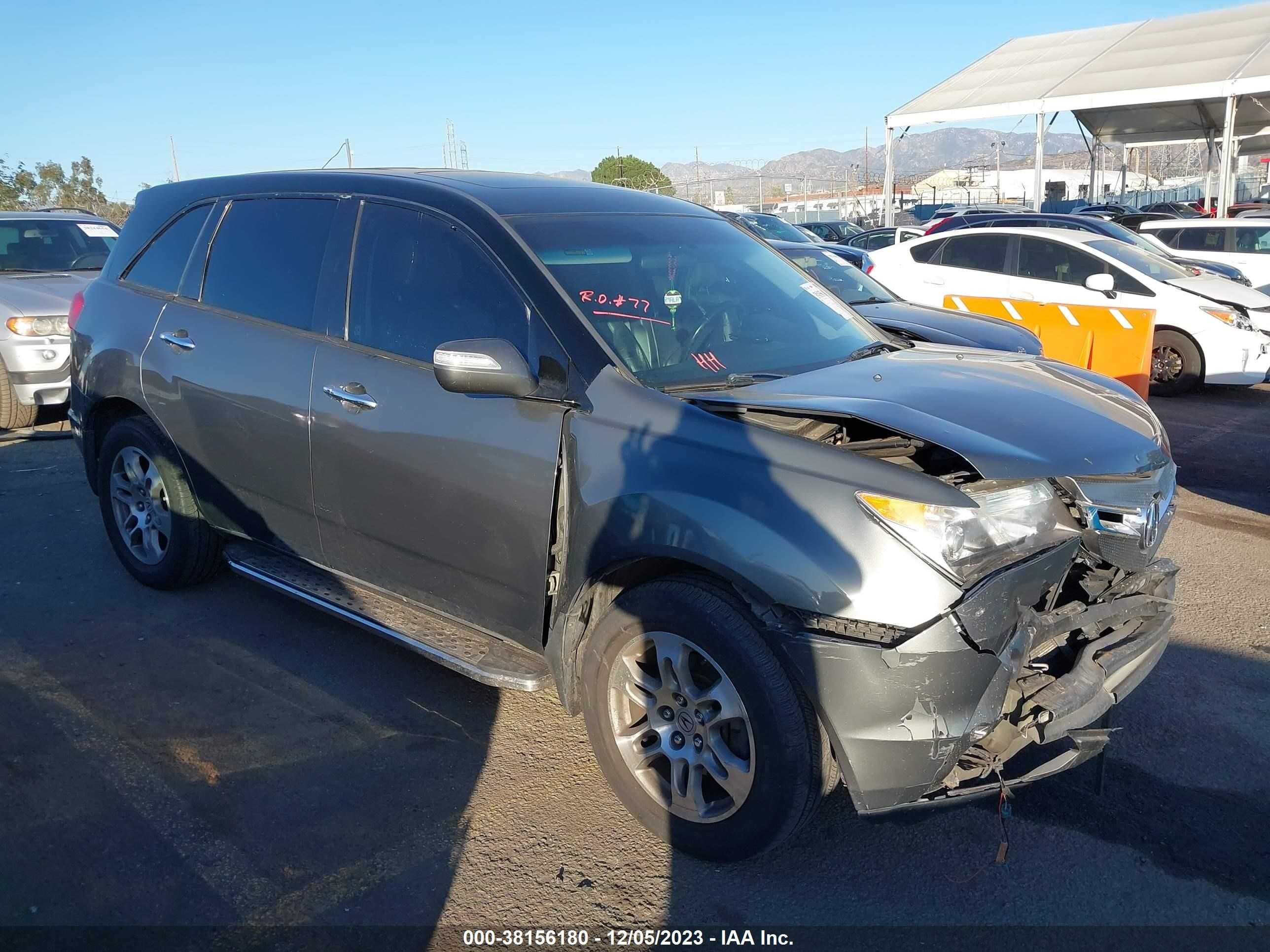 acura mdx 2007 2hnyd28267h540994