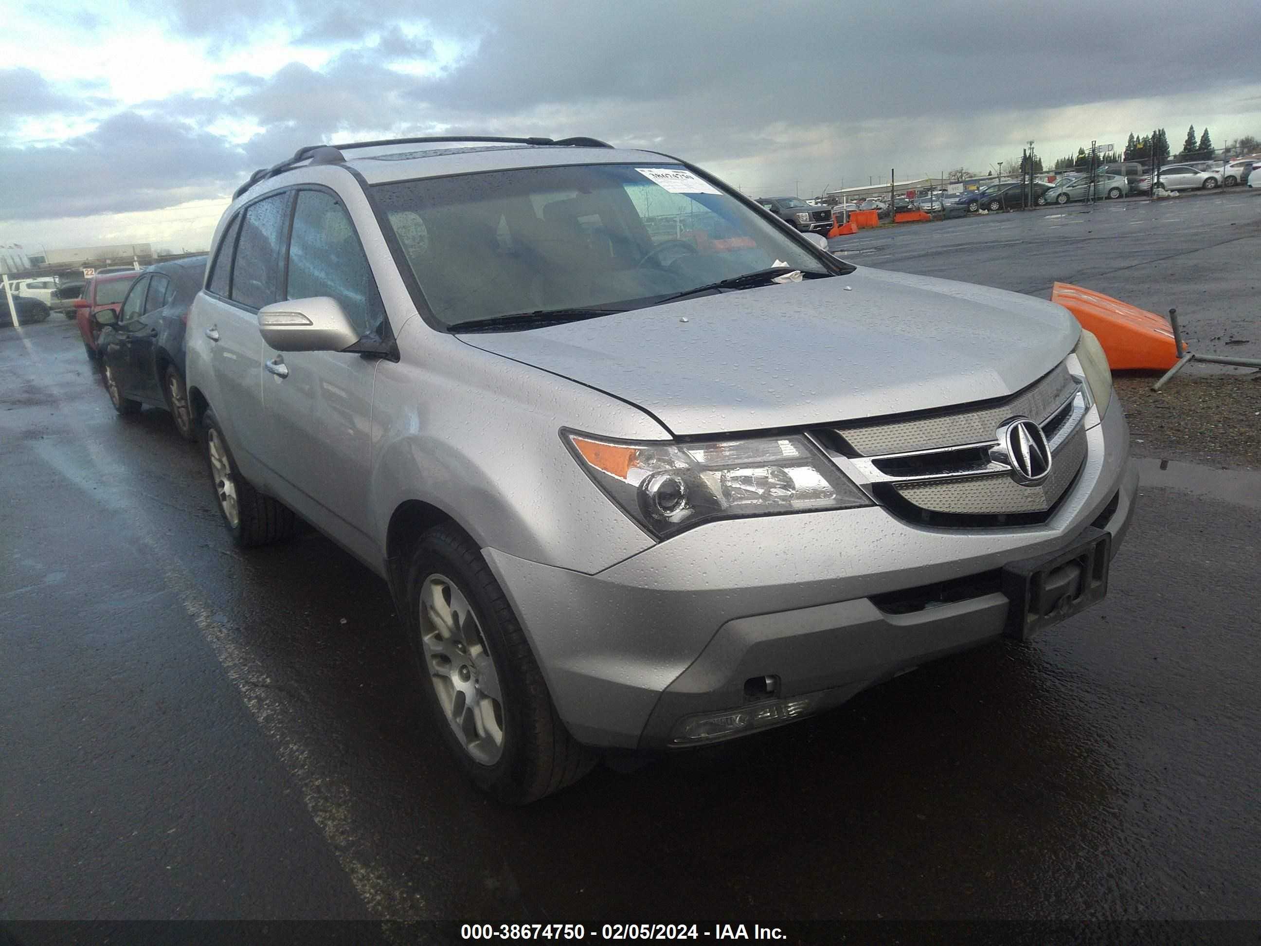 acura mdx 2007 2hnyd28327h505183