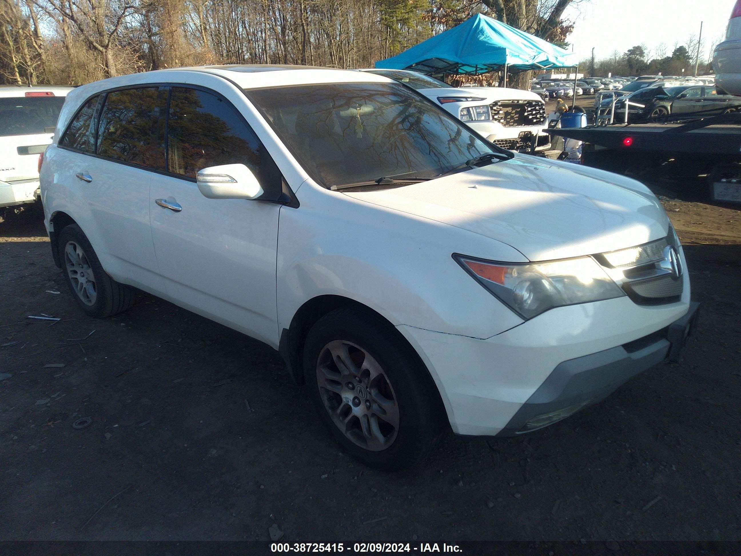 acura mdx 2007 2hnyd28397h540089