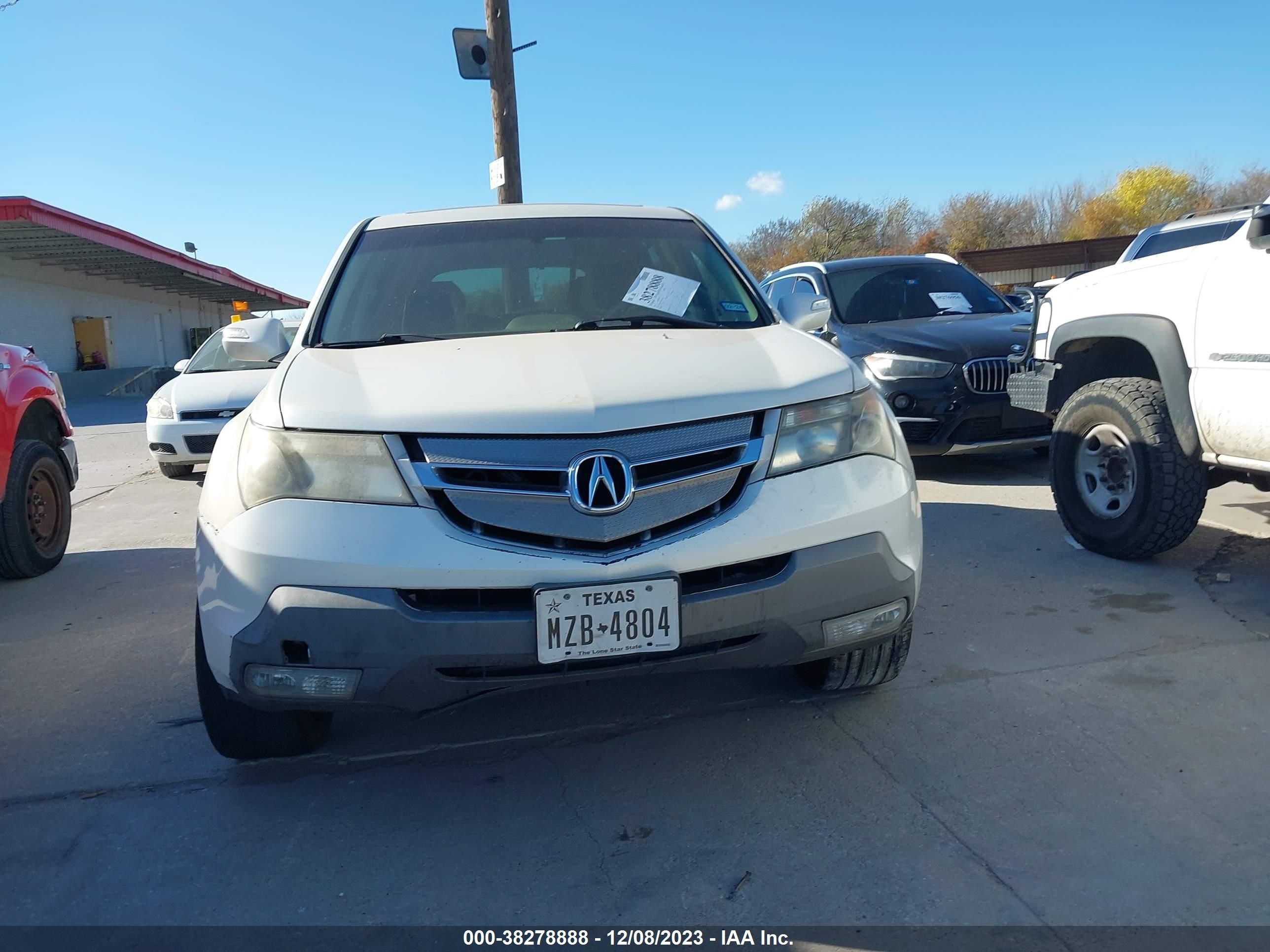 acura mdx 2007 2hnyd283x7h534964