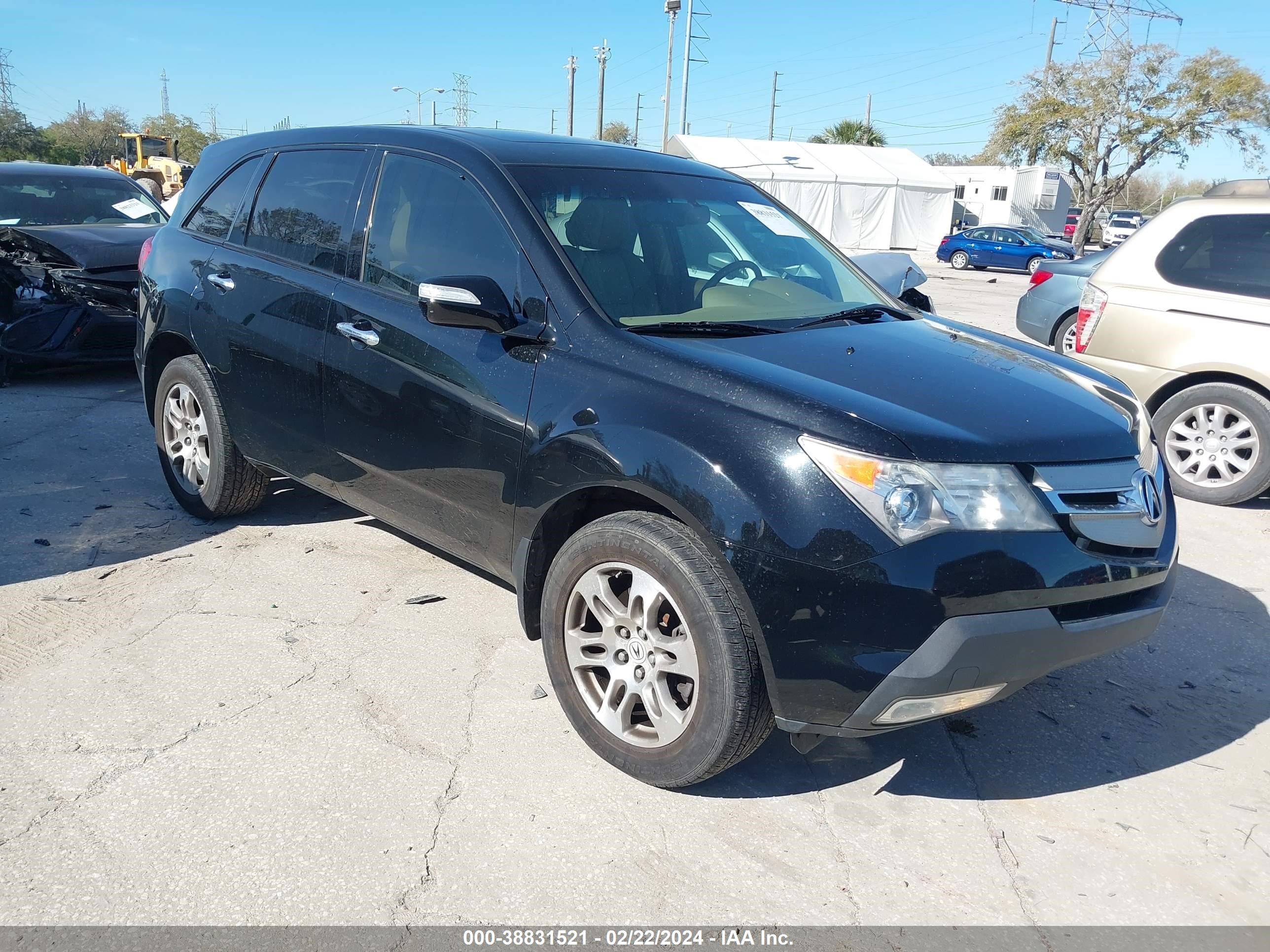 acura mdx 2008 2hnyd283x8h518314