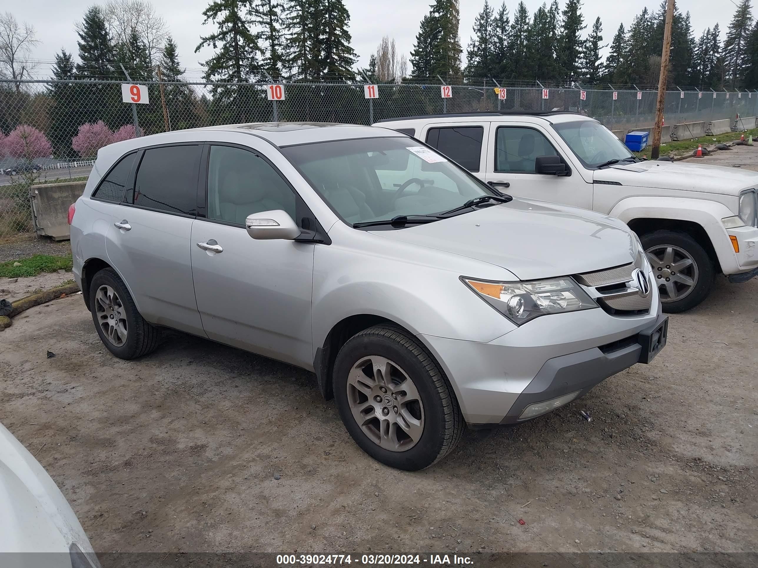 acura mdx 2007 2hnyd28437h527296