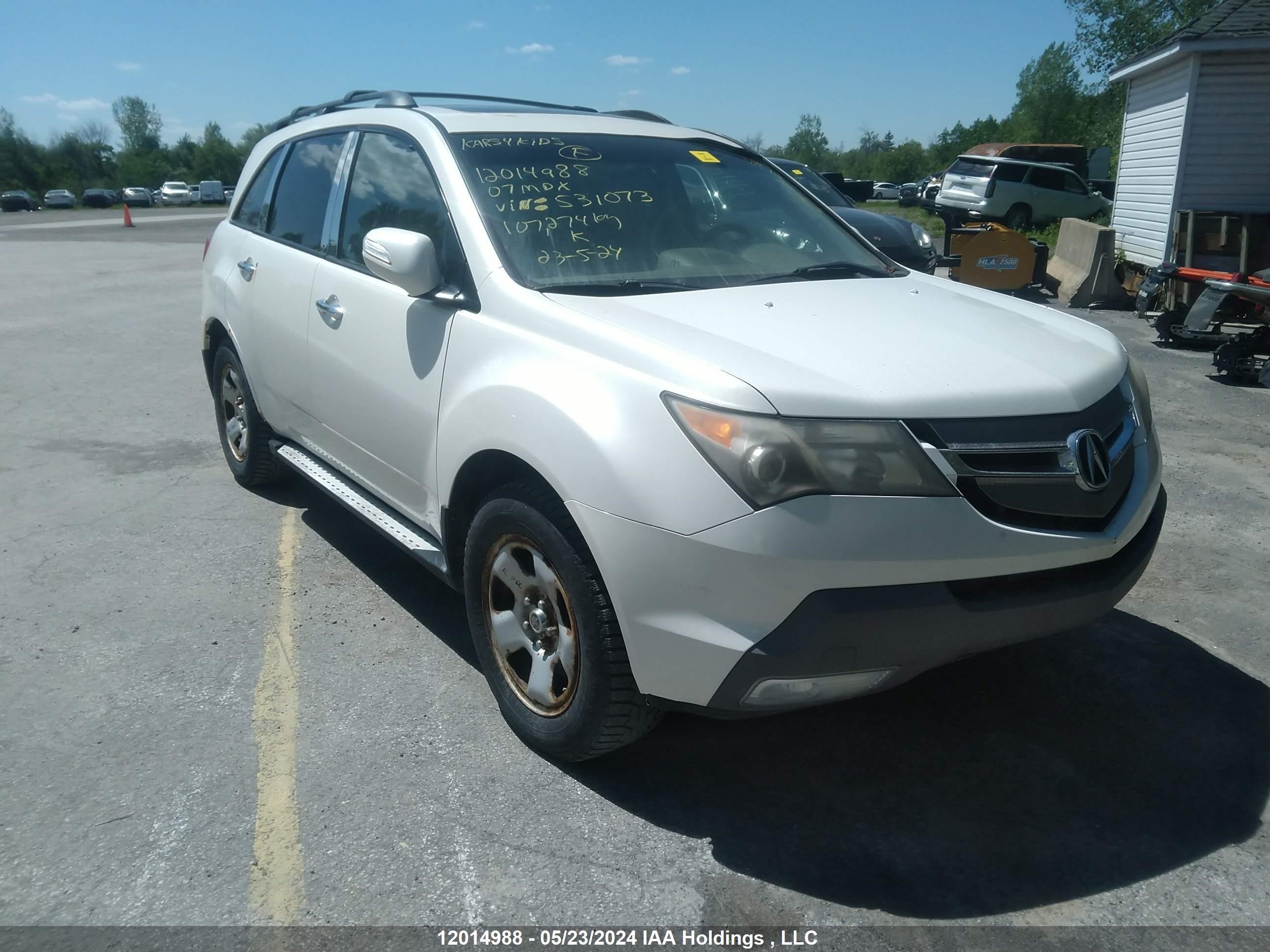 acura mdx 2007 2hnyd28437h531073