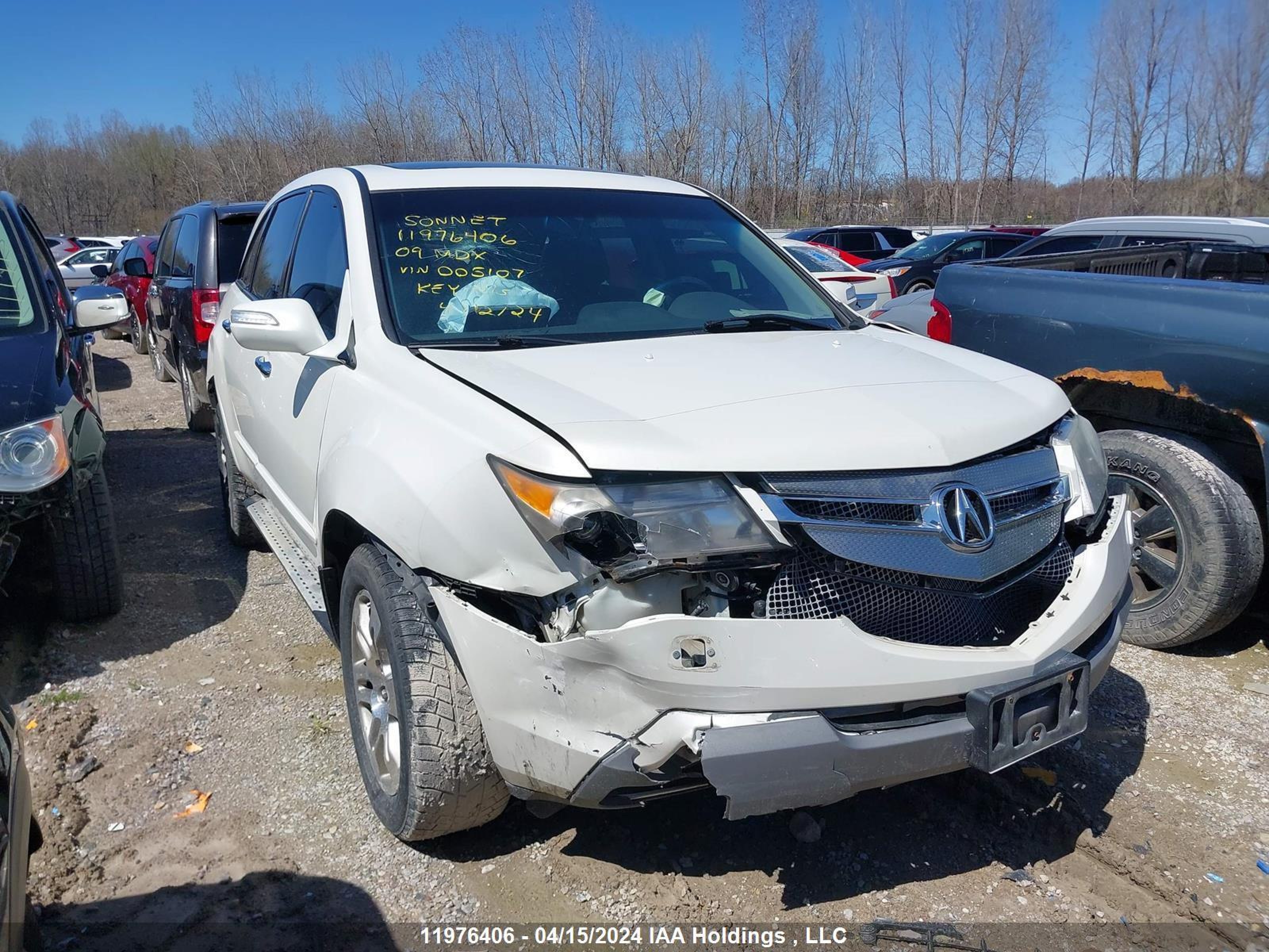 acura mdx 2009 2hnyd286x9h005107