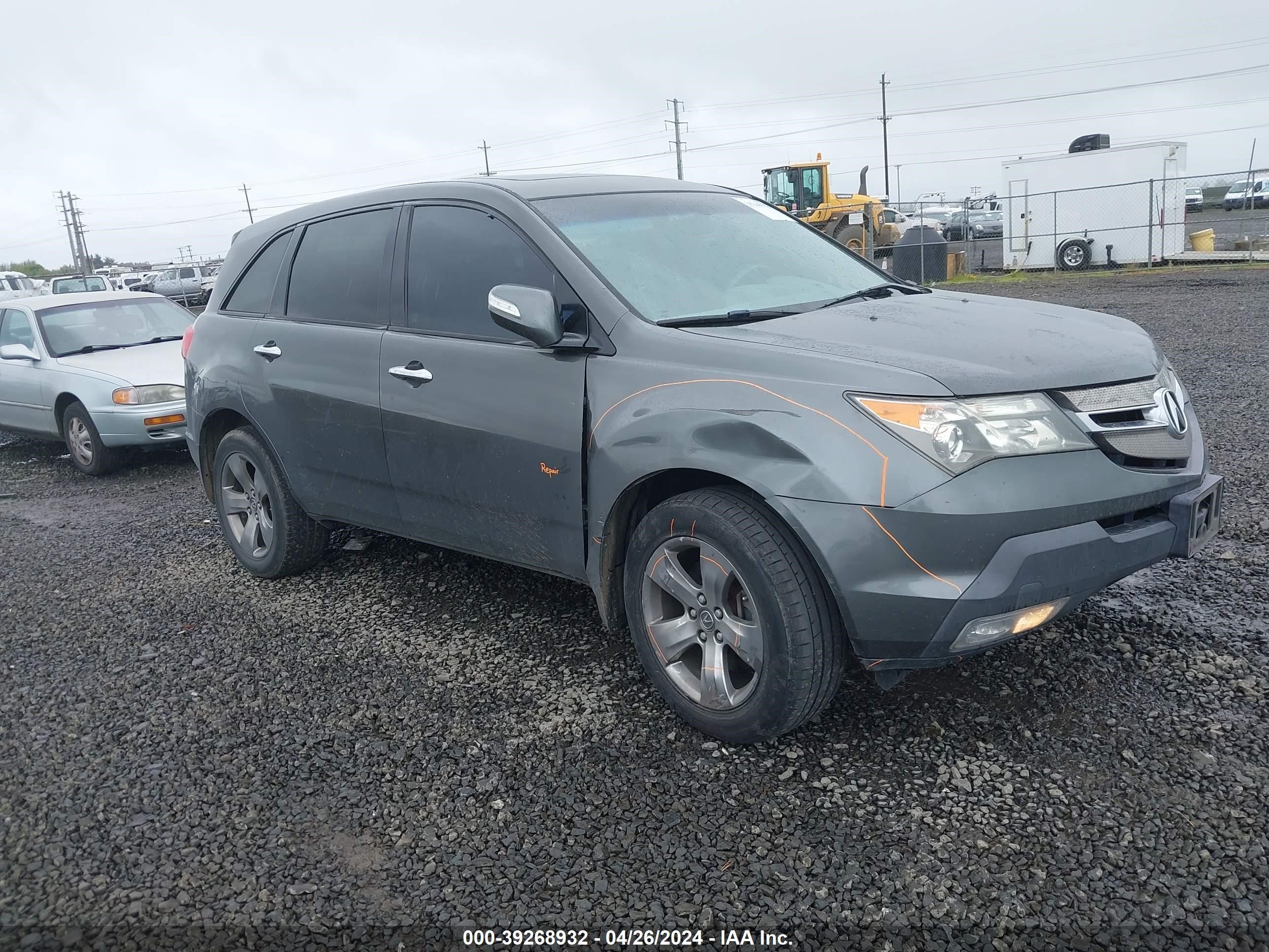 acura mdx 2007 2hnyd28807h508689