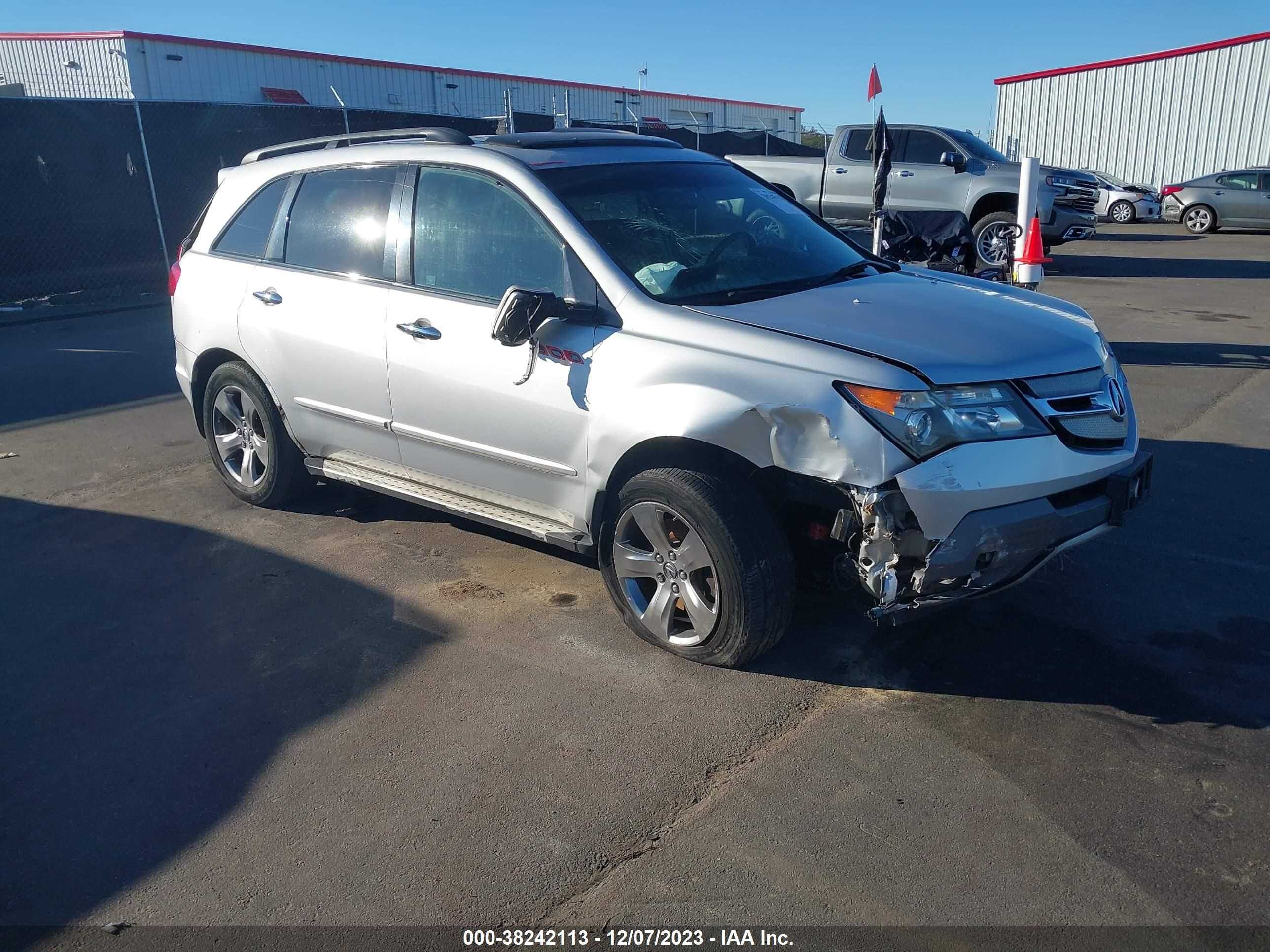 acura mdx 2007 2hnyd28807h511107