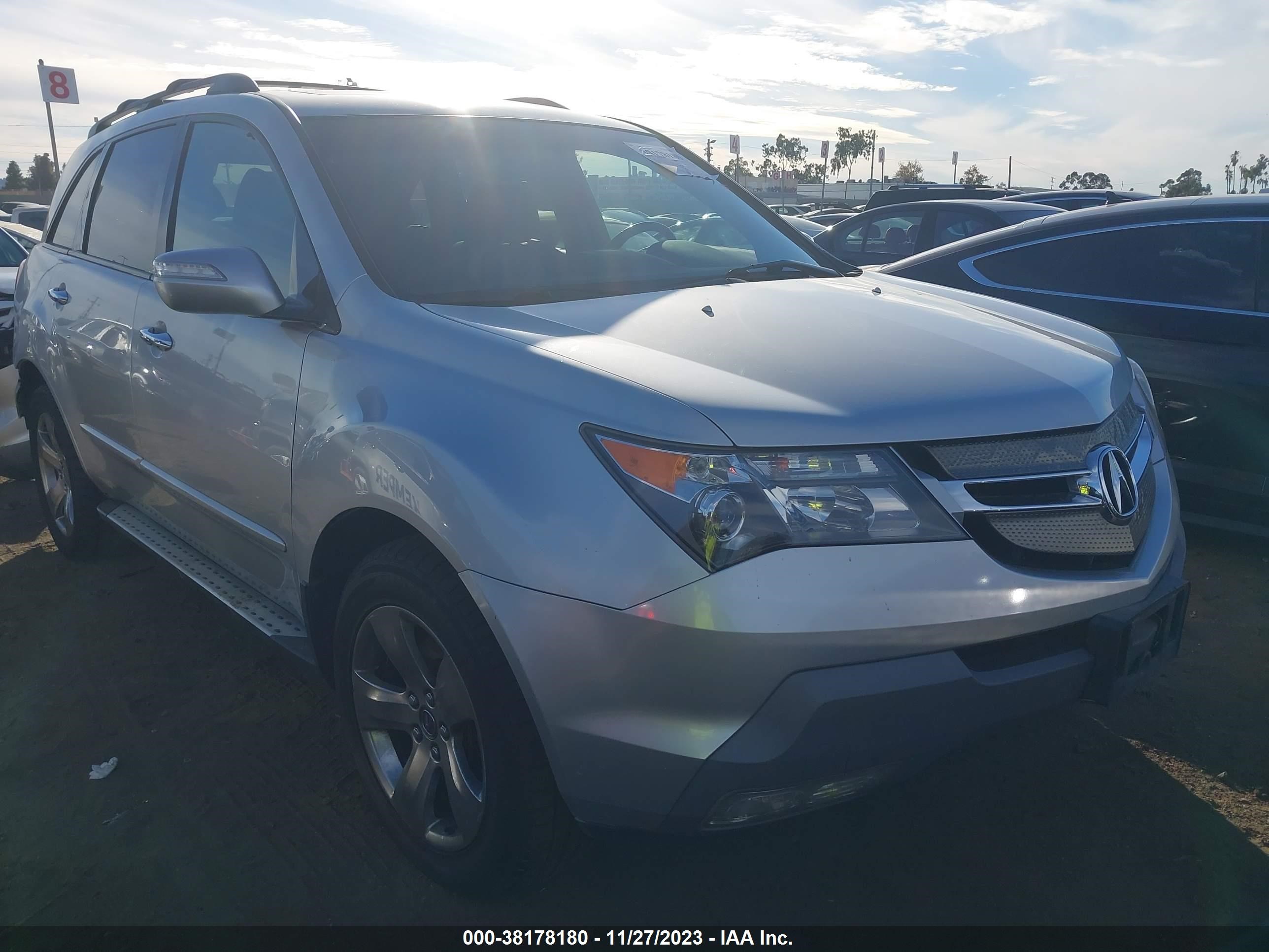 acura mdx 2007 2hnyd28827h501887