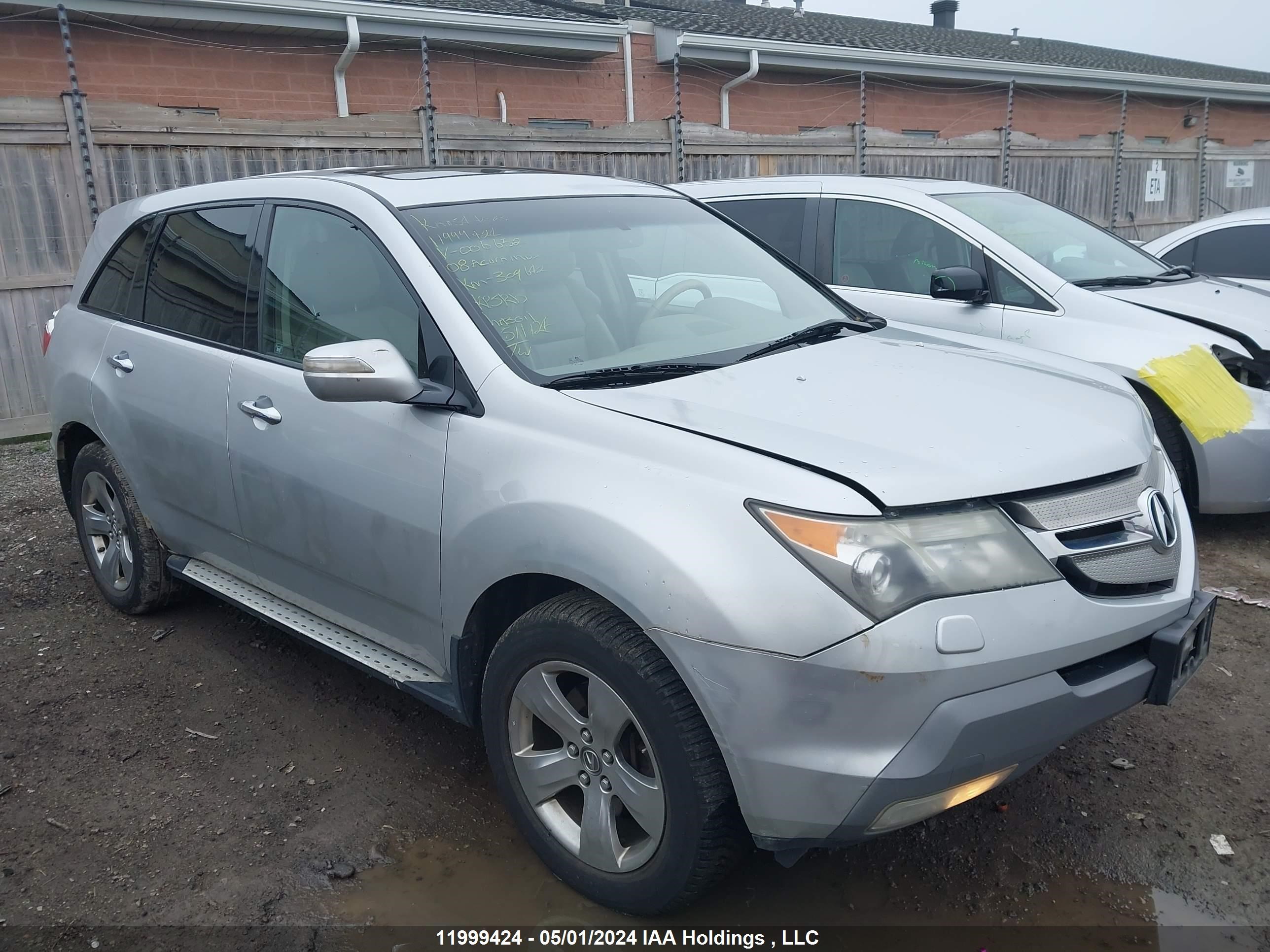 acura mdx 2008 2hnyd28878h006652