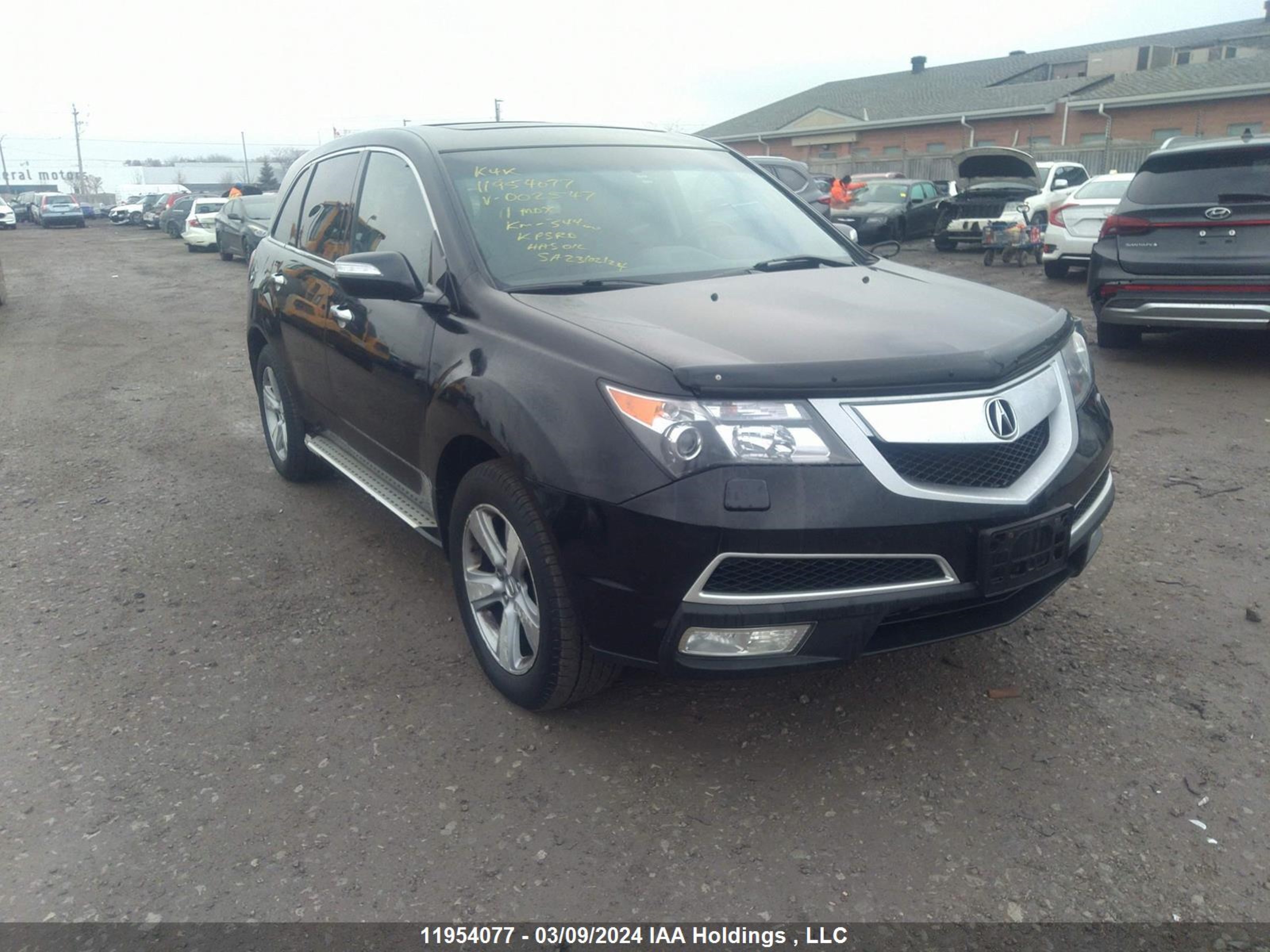 acura mdx 2011 2hnyd2h64bh002547