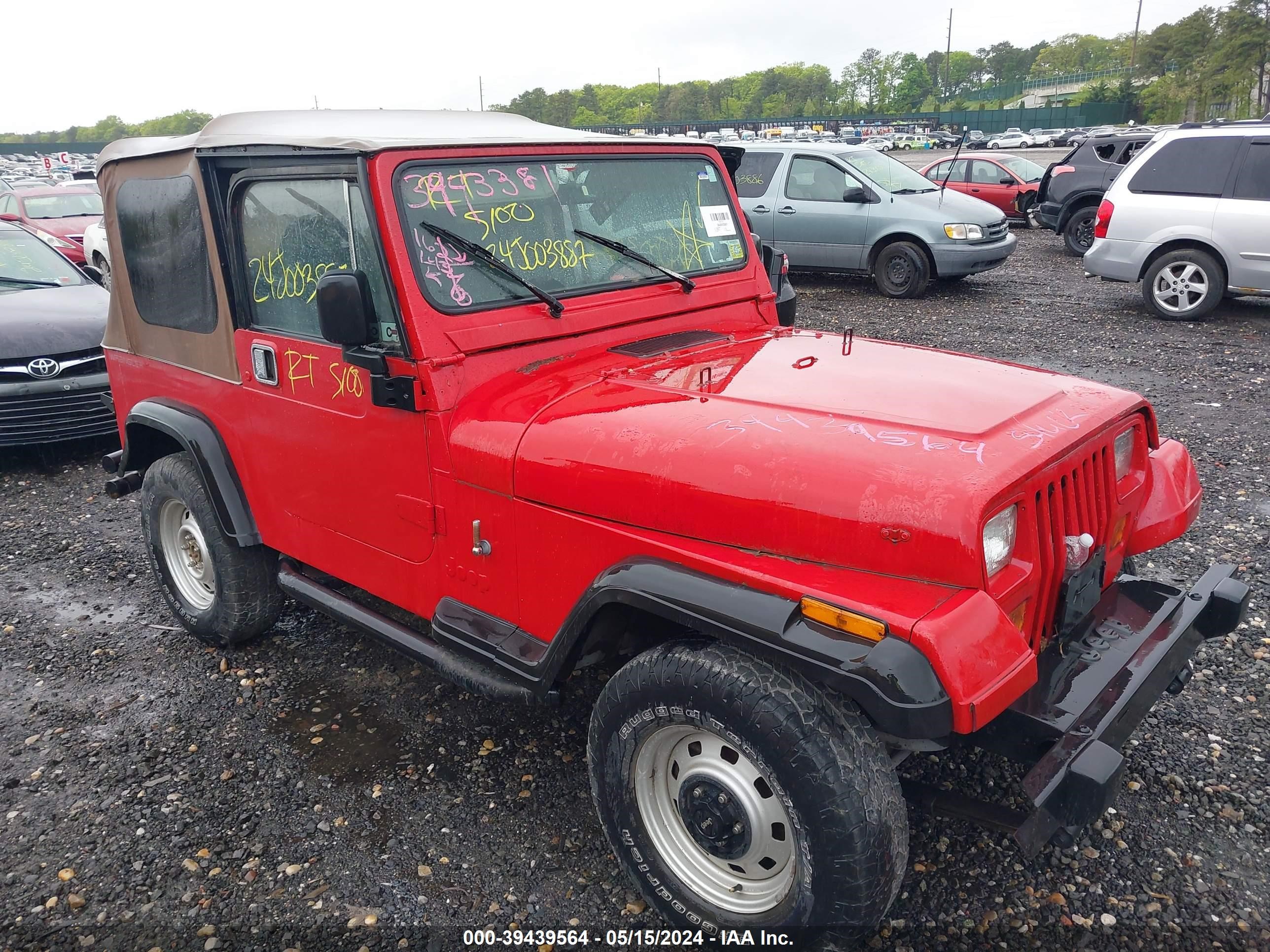 jeep wrangler 1991 2j4fy19p9mj136477