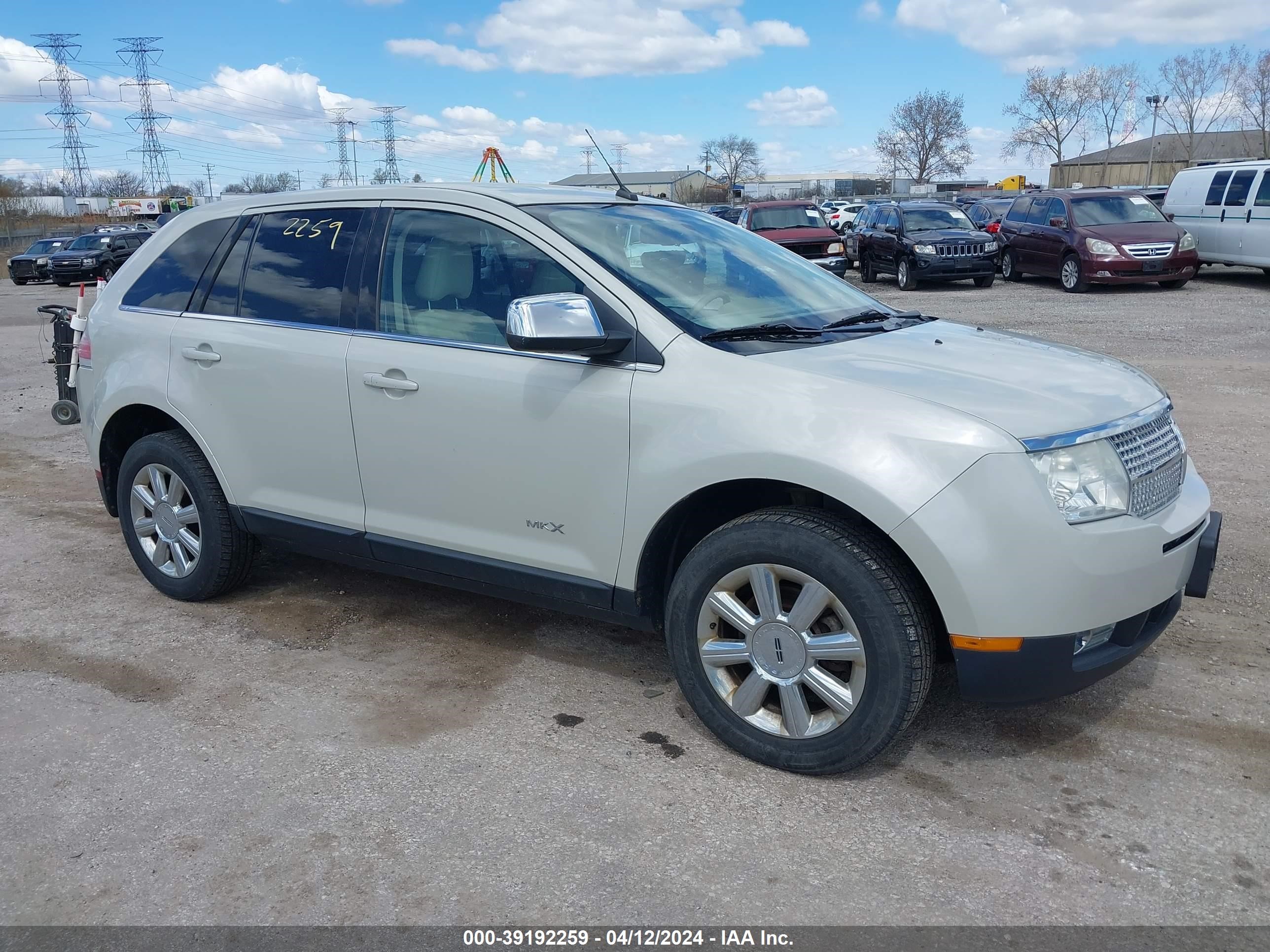 lincoln mkx 2007 2lmdu88c37bj23187