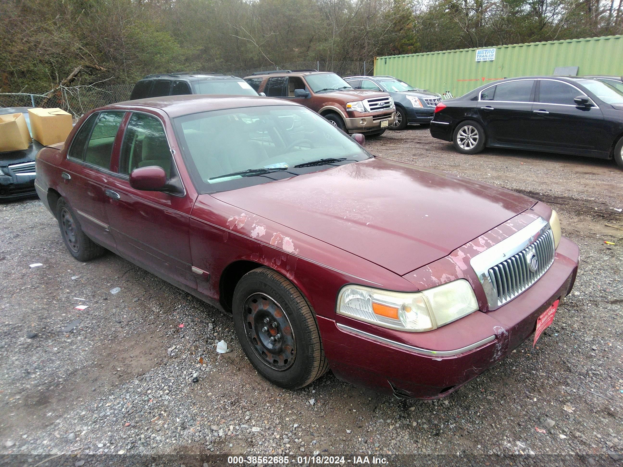 mercury grand marquis 2007 2mefm74v17x604521