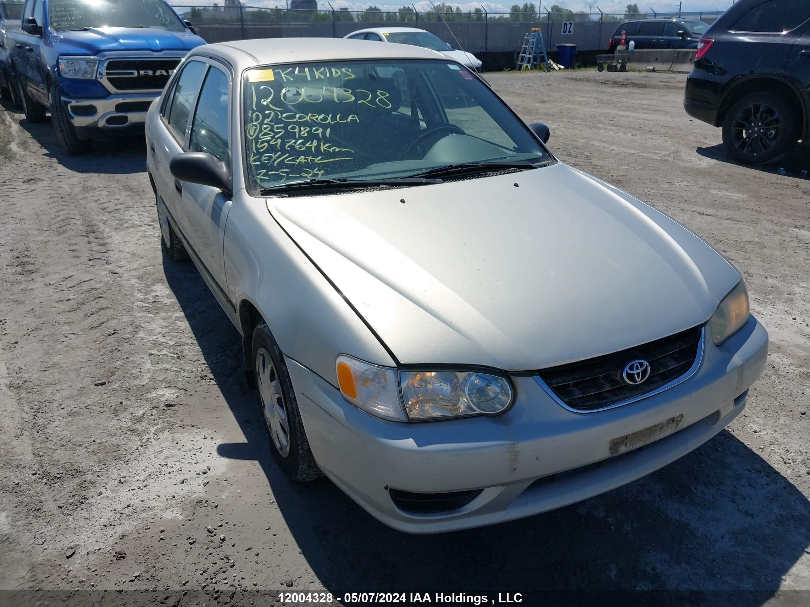 toyota corolla 2002 2t1br12e62c859891