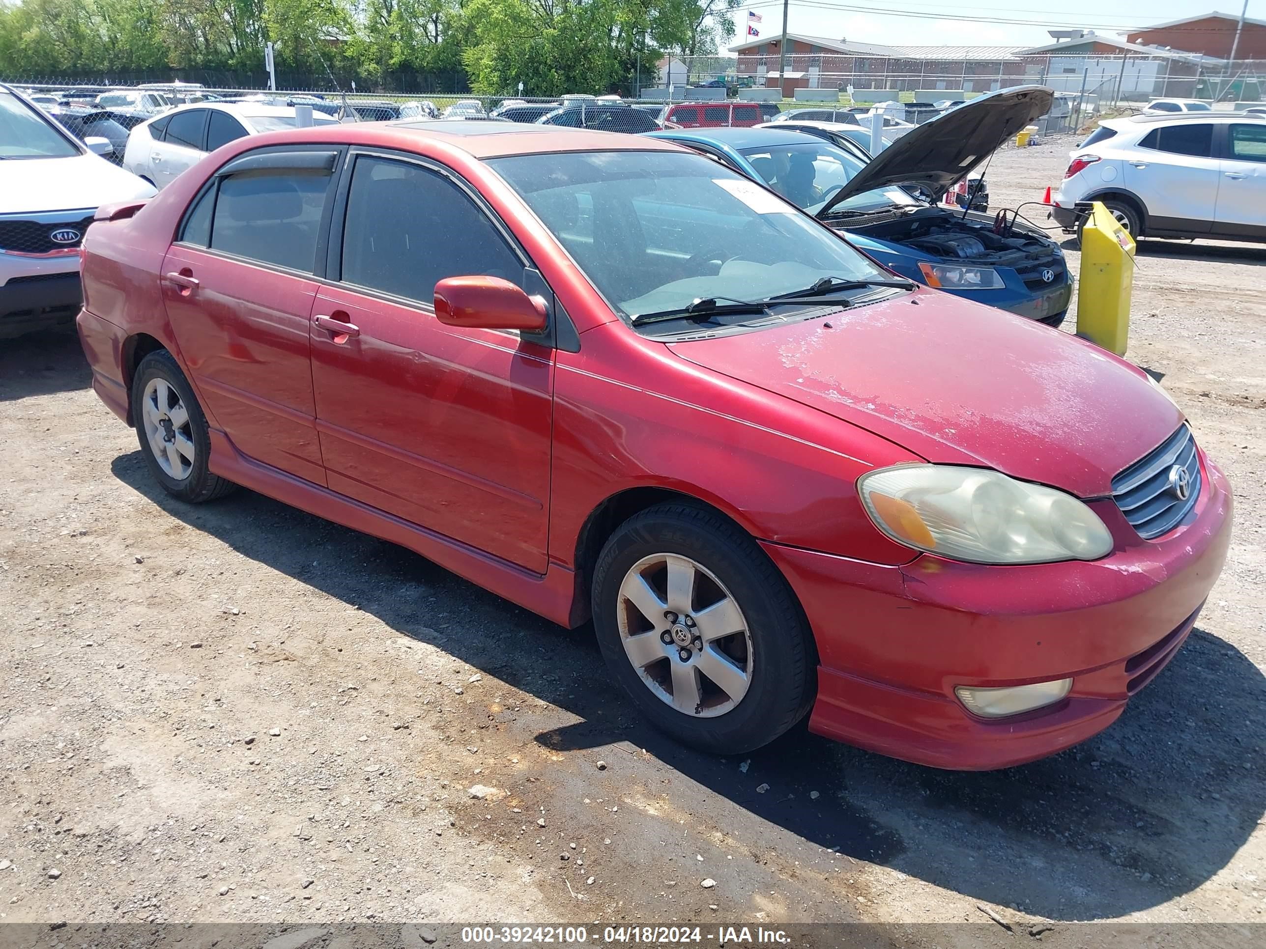 toyota corolla 2003 2t1br32e03c094450