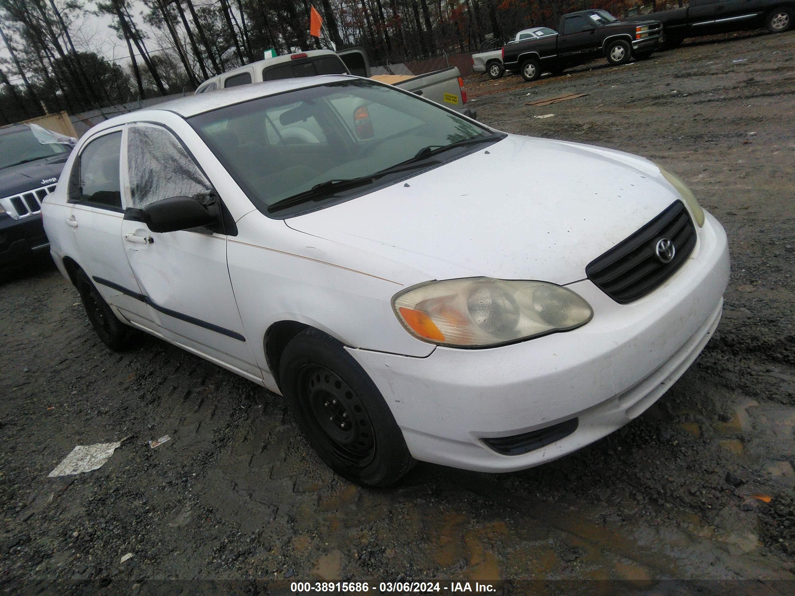 toyota corolla 2003 2t1br32e23c017210