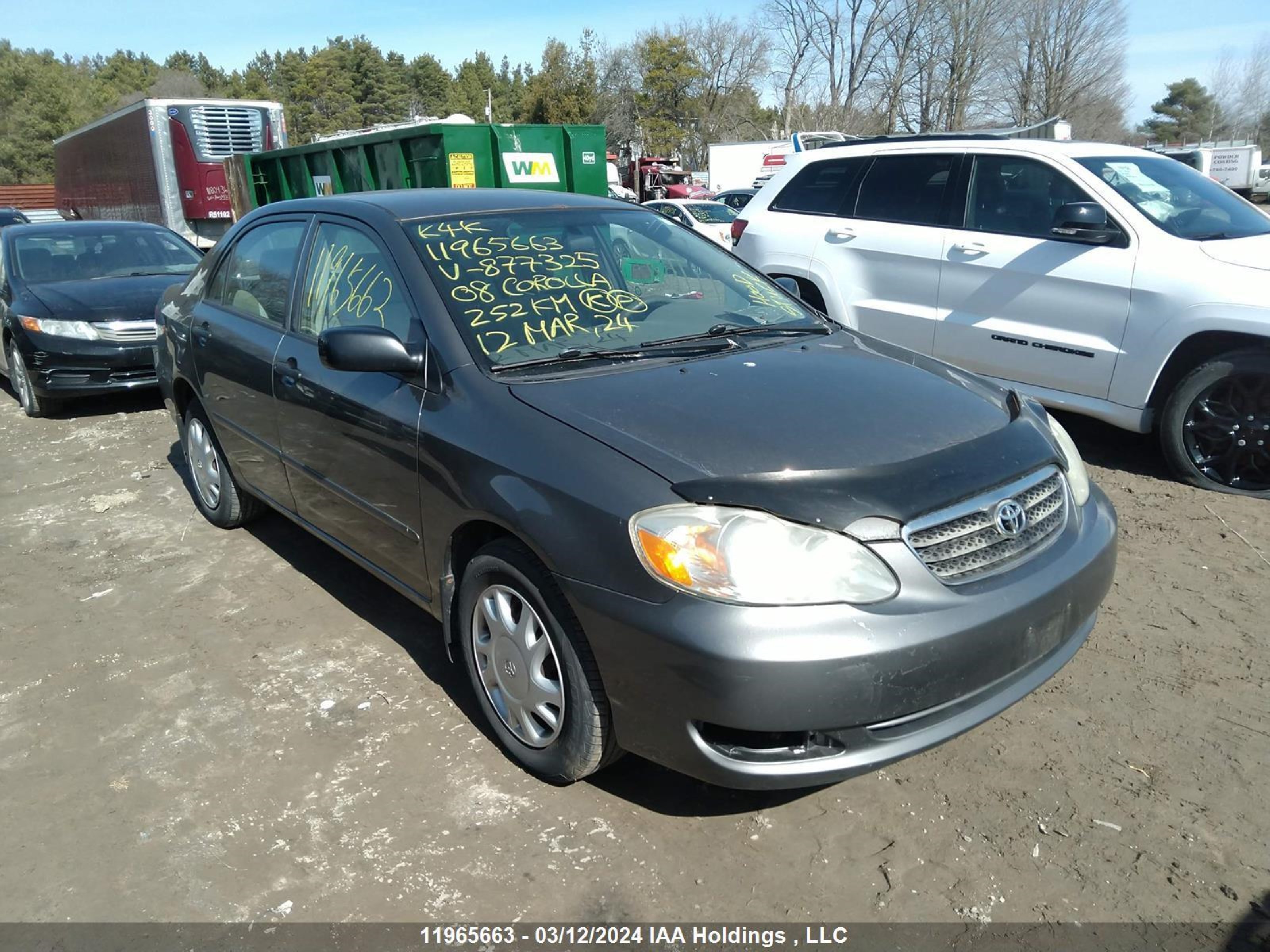 toyota corolla 2008 2t1br32e28c877325