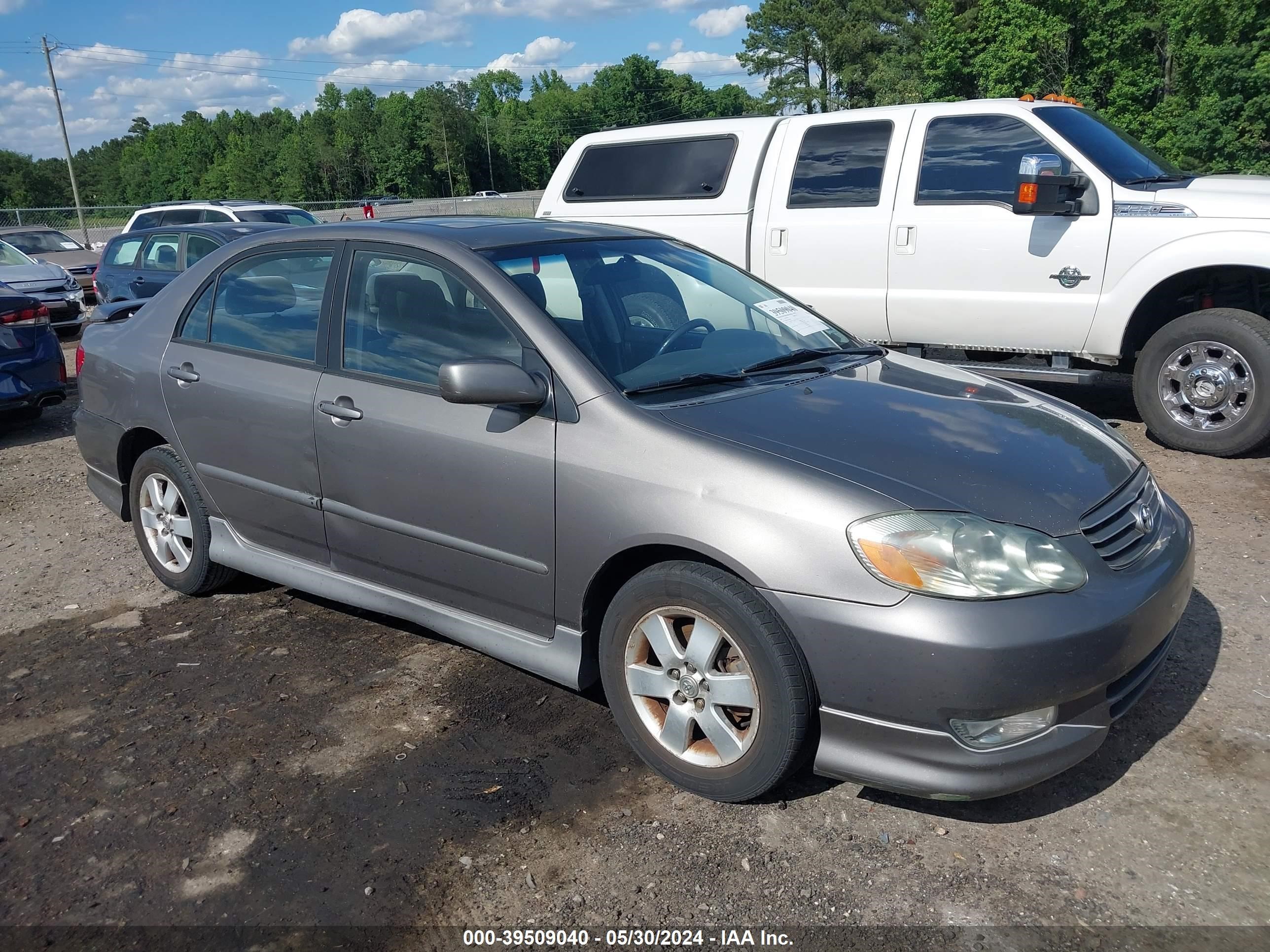 toyota corolla 2003 2t1br32e43c080860