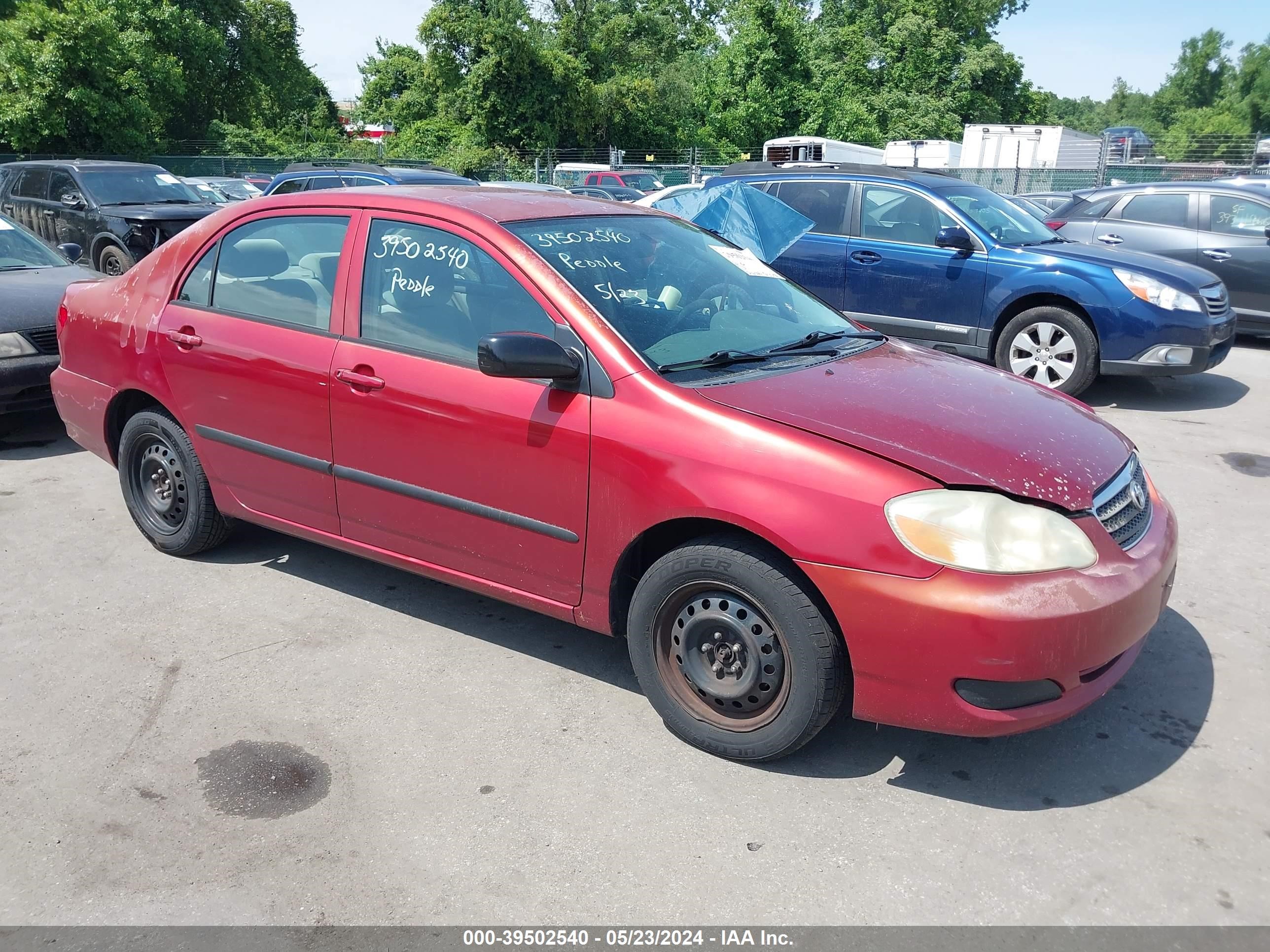 toyota corolla 2005 2t1br32e55c493857