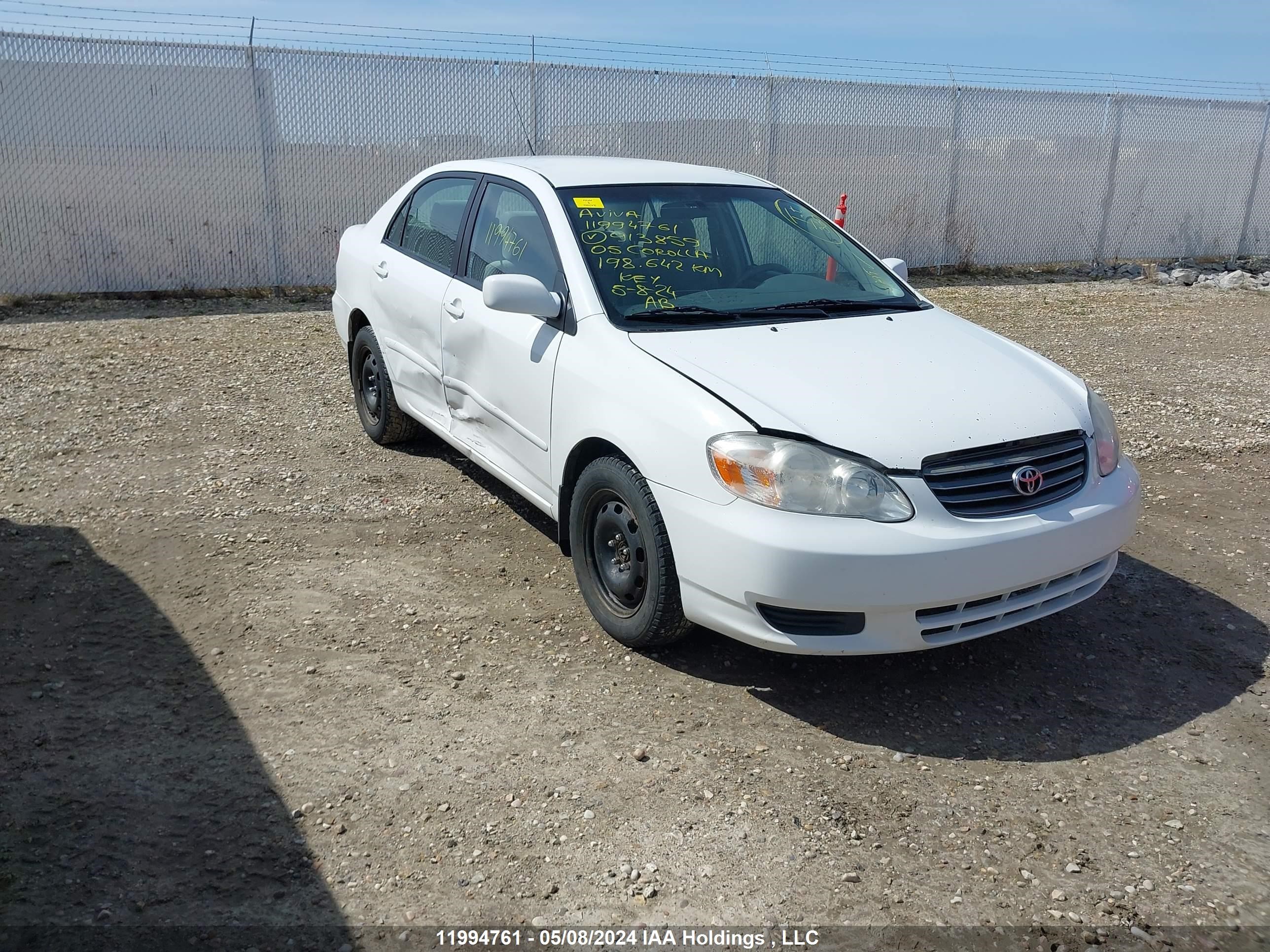 toyota corolla 2005 2t1br32e75c913859