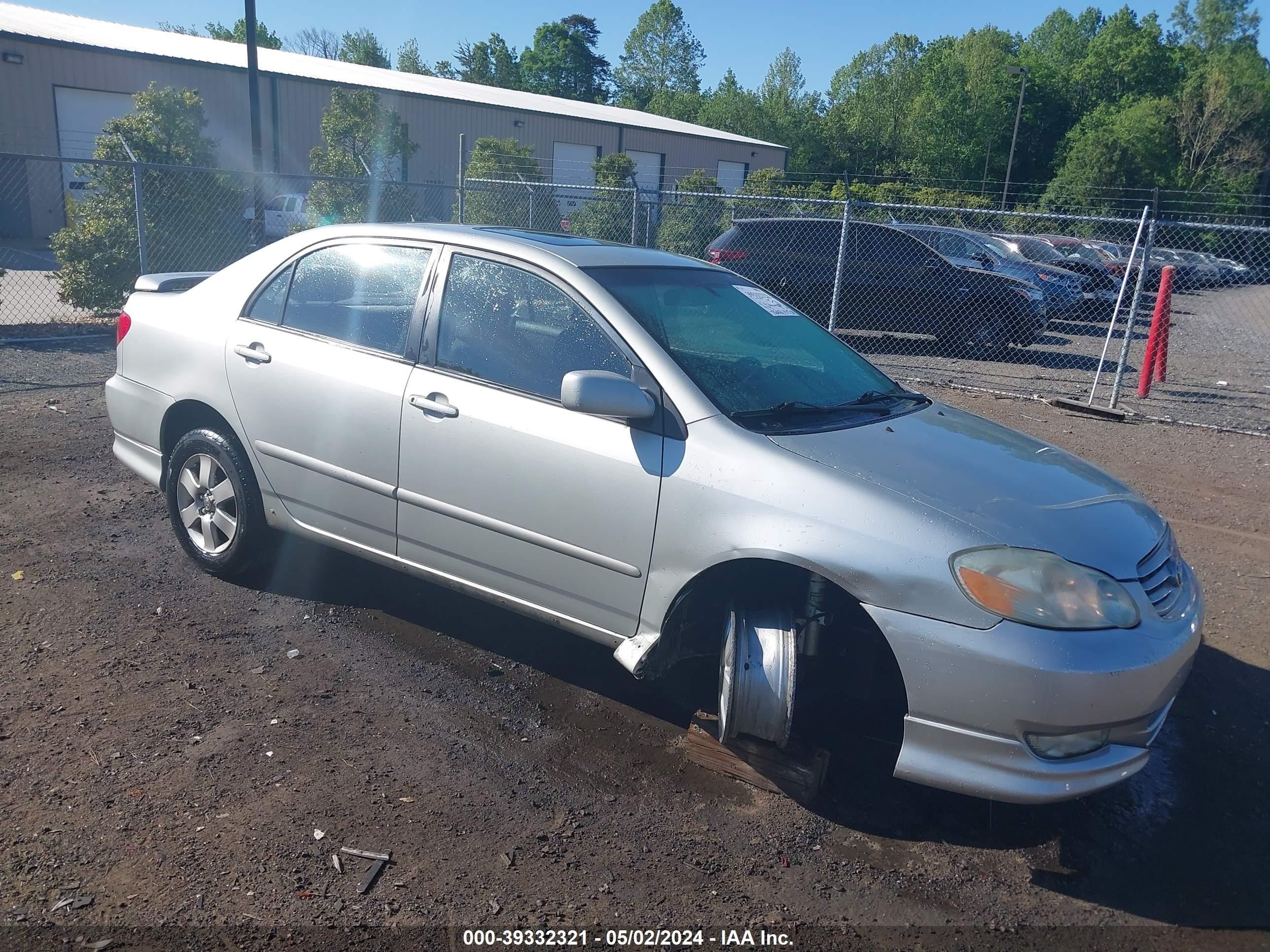 toyota corolla 2003 2t1br32e93c110158