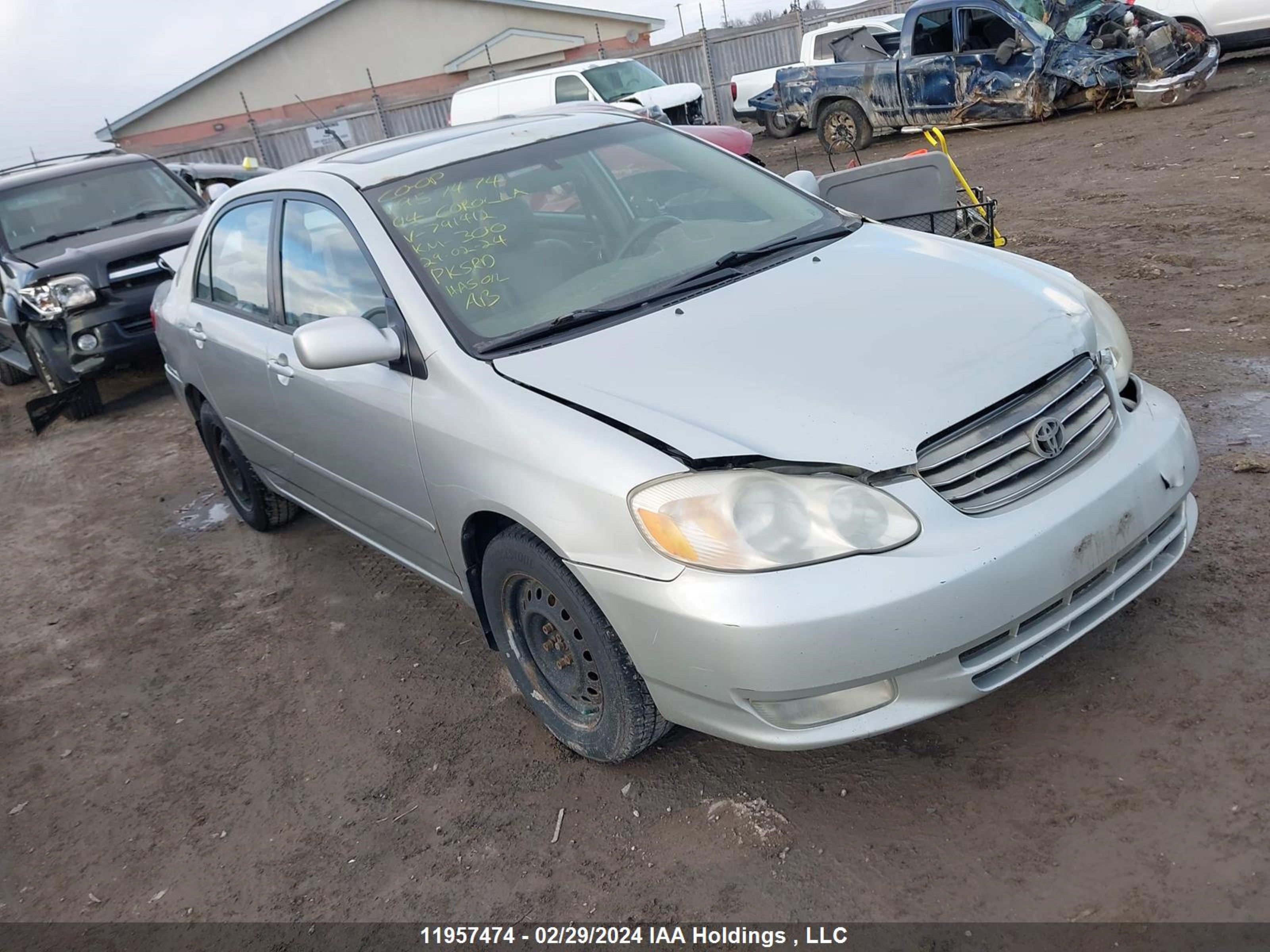 toyota corolla 2004 2t1br38e34c791412