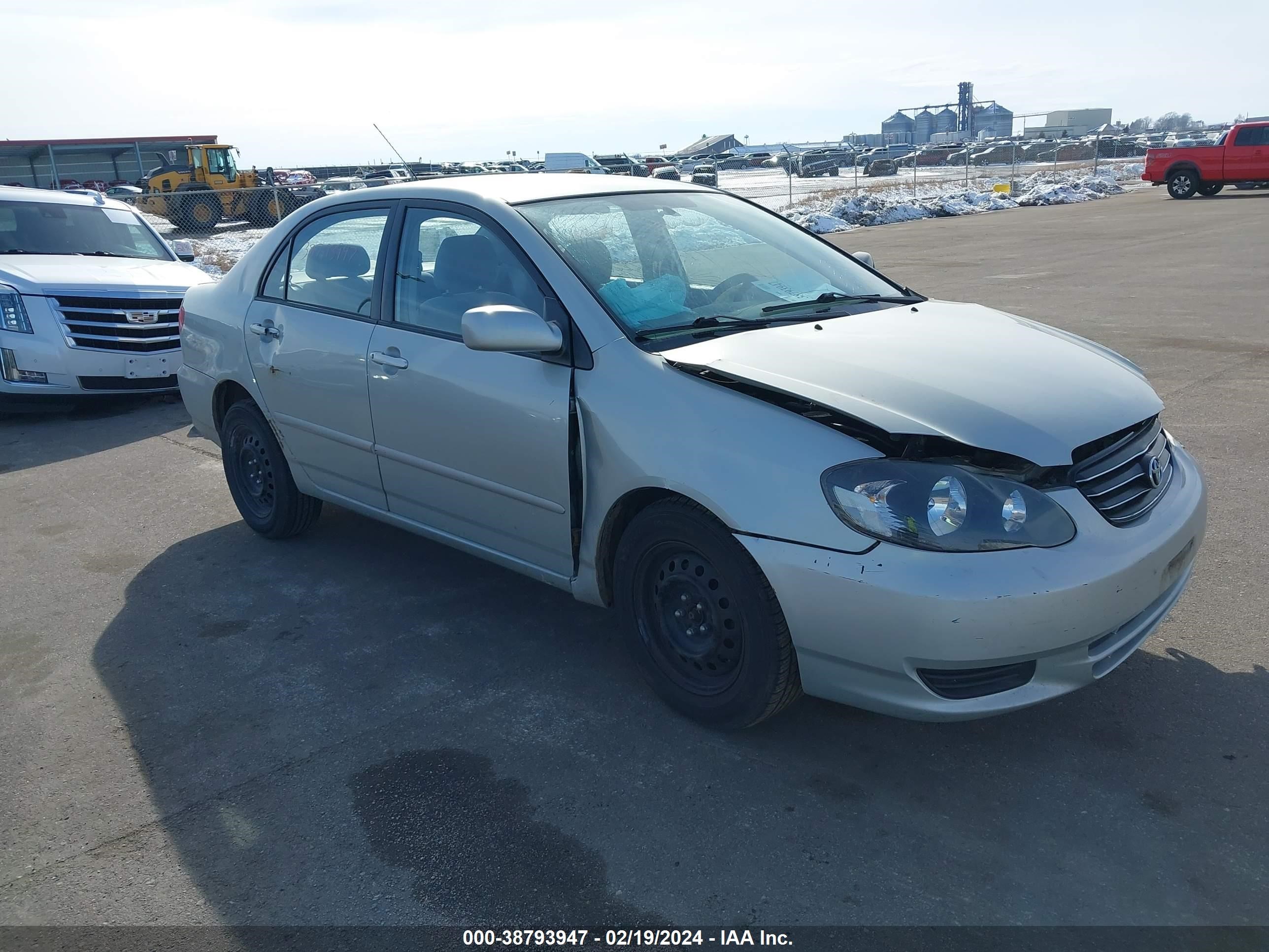 toyota corolla 2003 2t1br38e43c147240