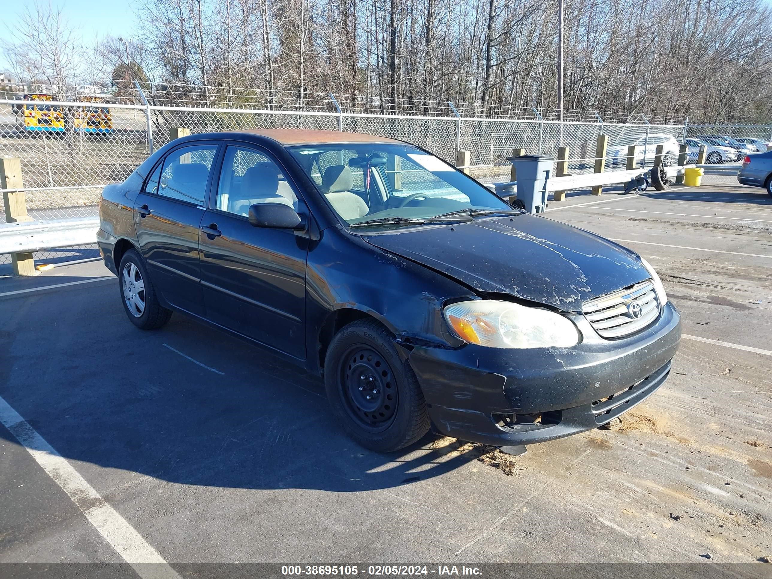 toyota corolla 2003 2t1br38e83c130666