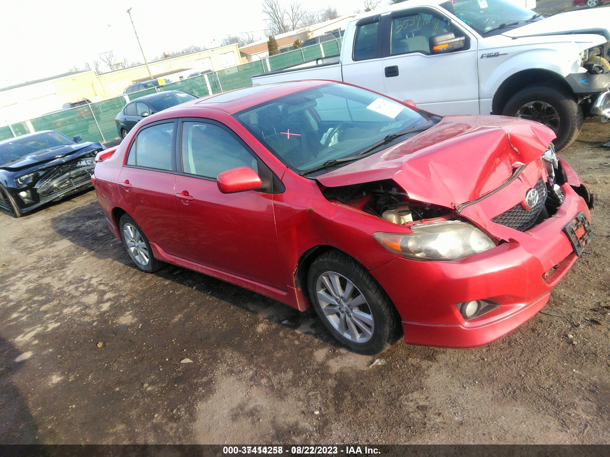 toyota corolla 2009 2t1bu40e79c154952