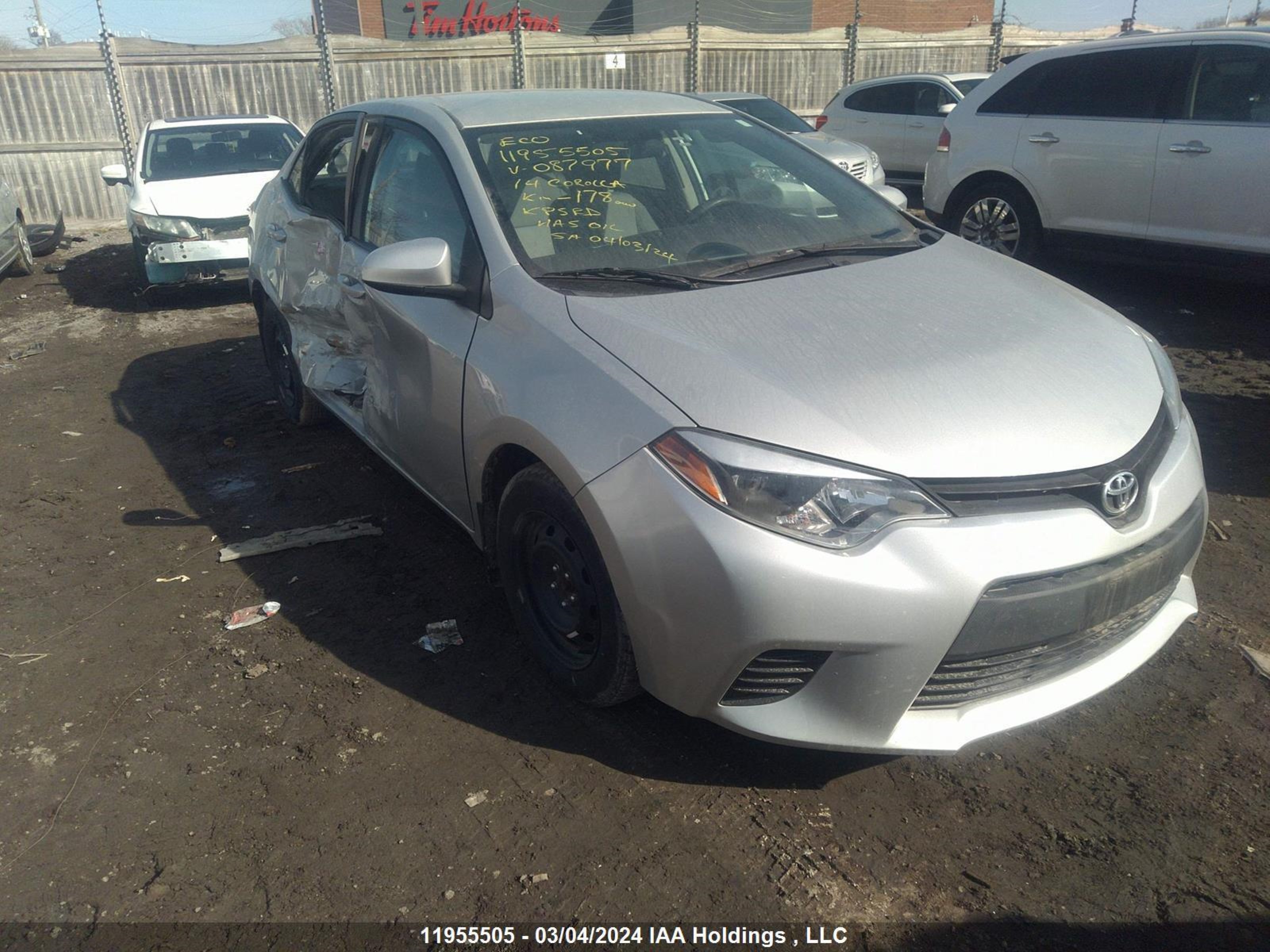 toyota corolla 2014 2t1burhe0ec087977