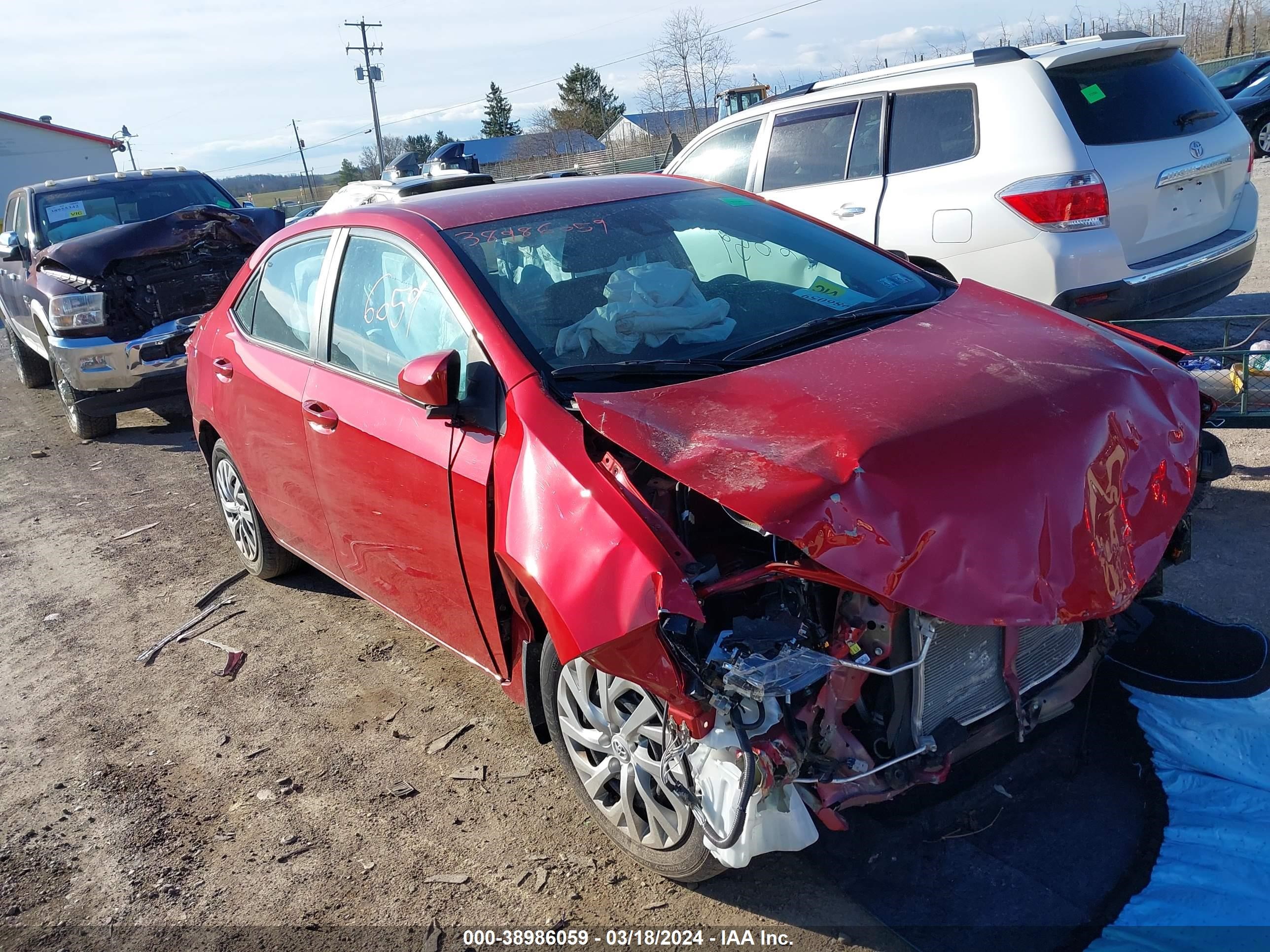 toyota corolla 2019 2t1burhe5kc176066