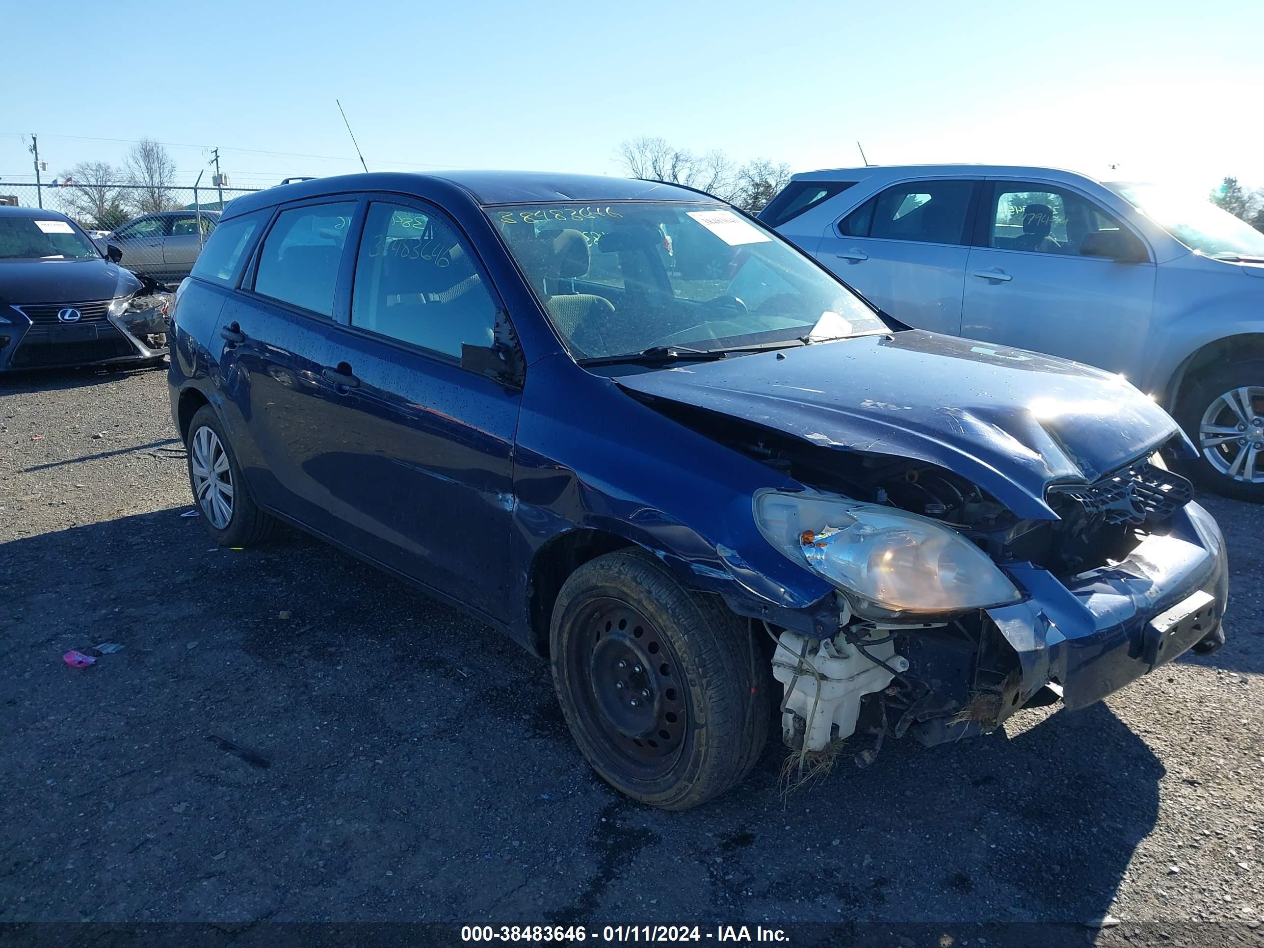 toyota matrix 2008 2t1kr32e18c700751