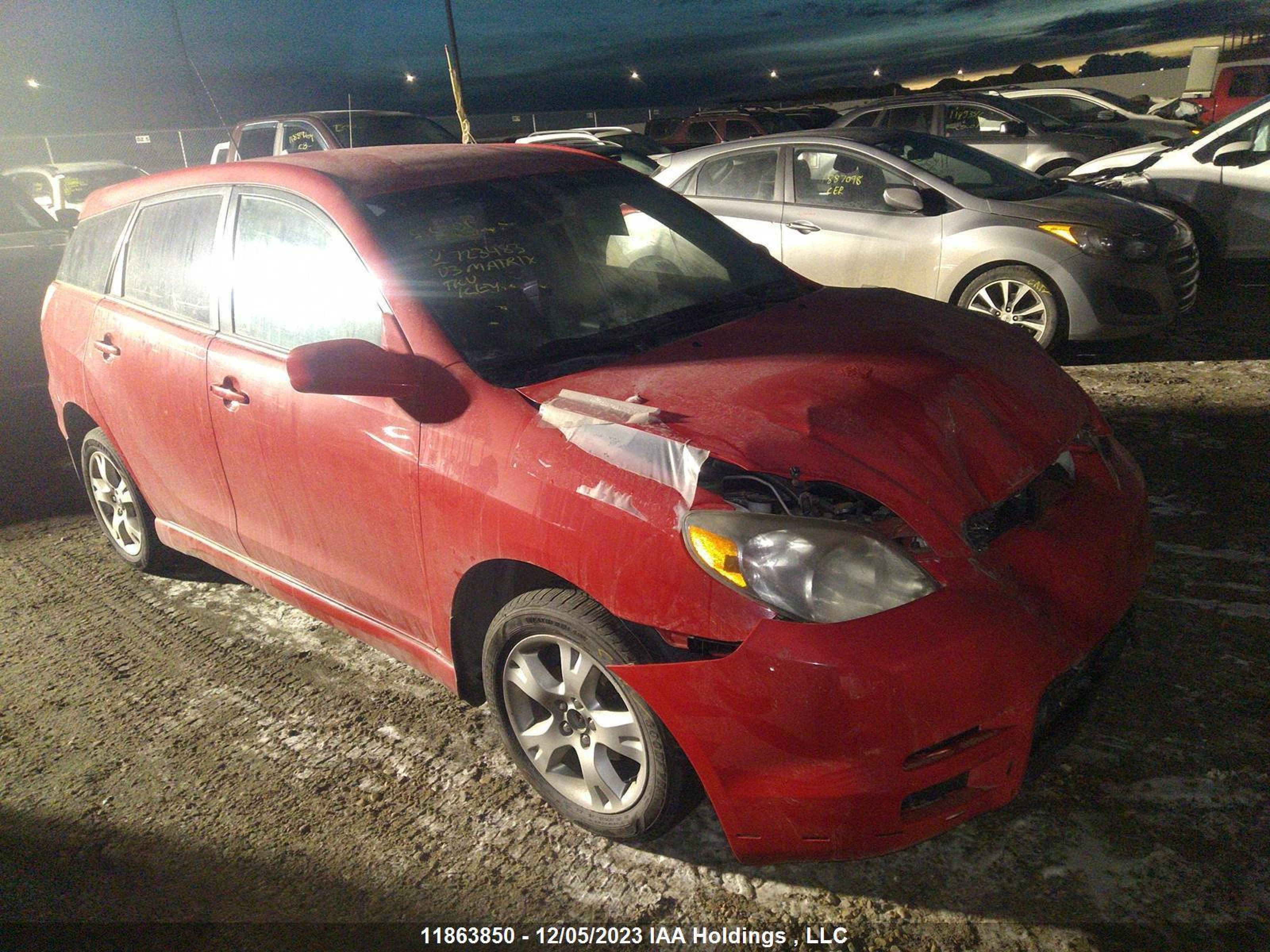 toyota matrix 2003 2t1lr32e03c723483