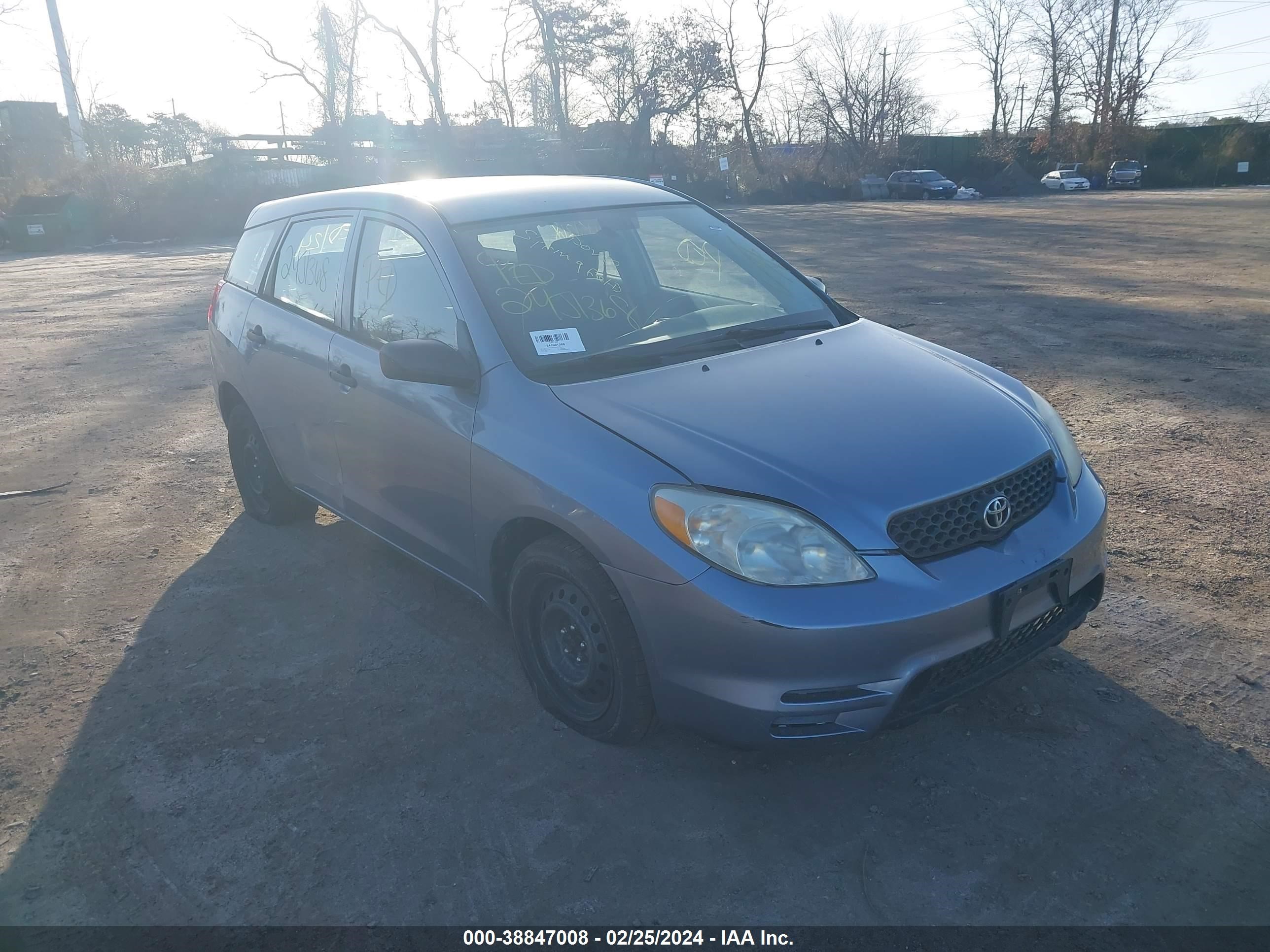 toyota matrix 2003 2t1lr32e43c021876