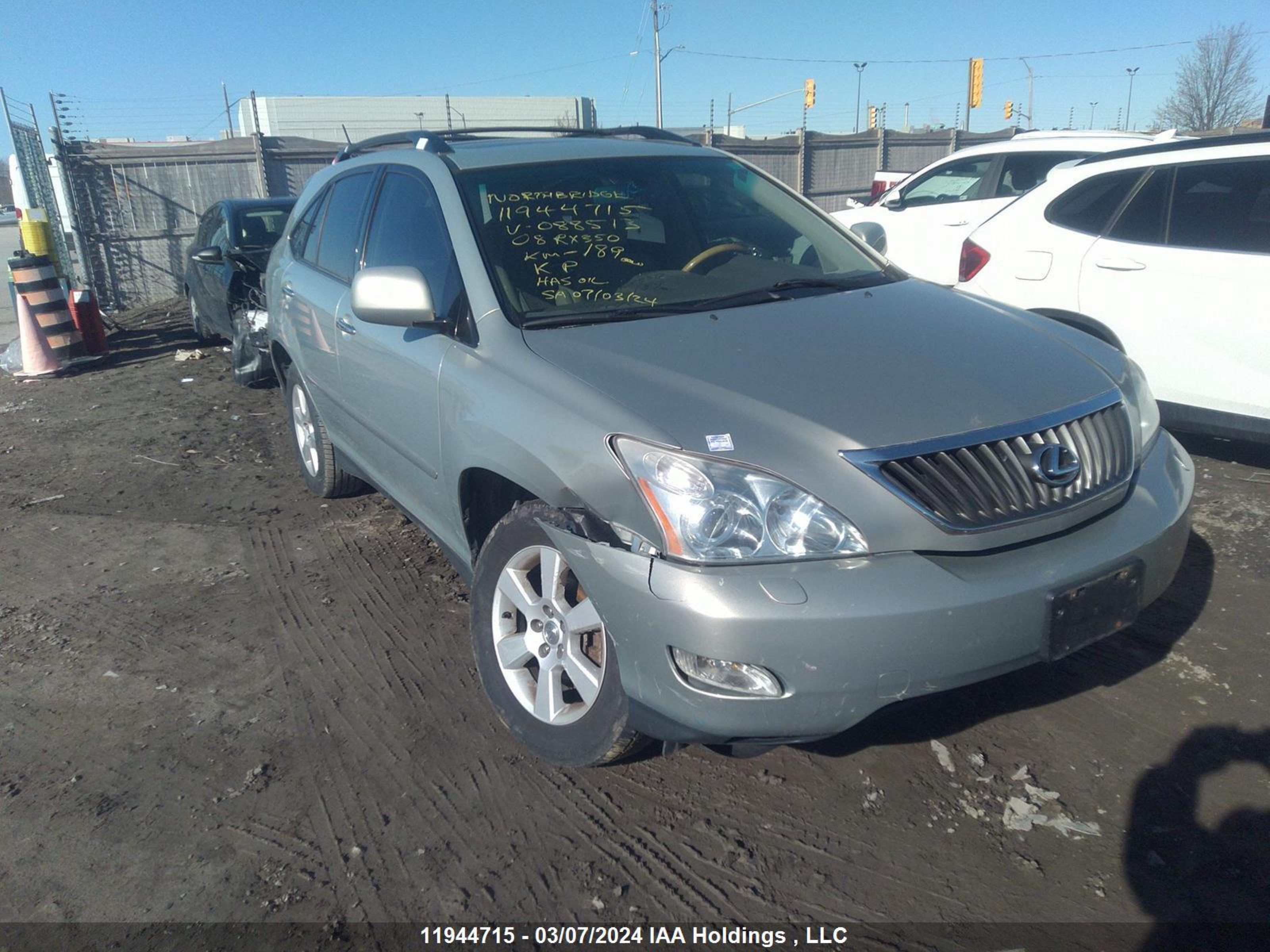 lexus rx 2008 2t2hk31u98c088513